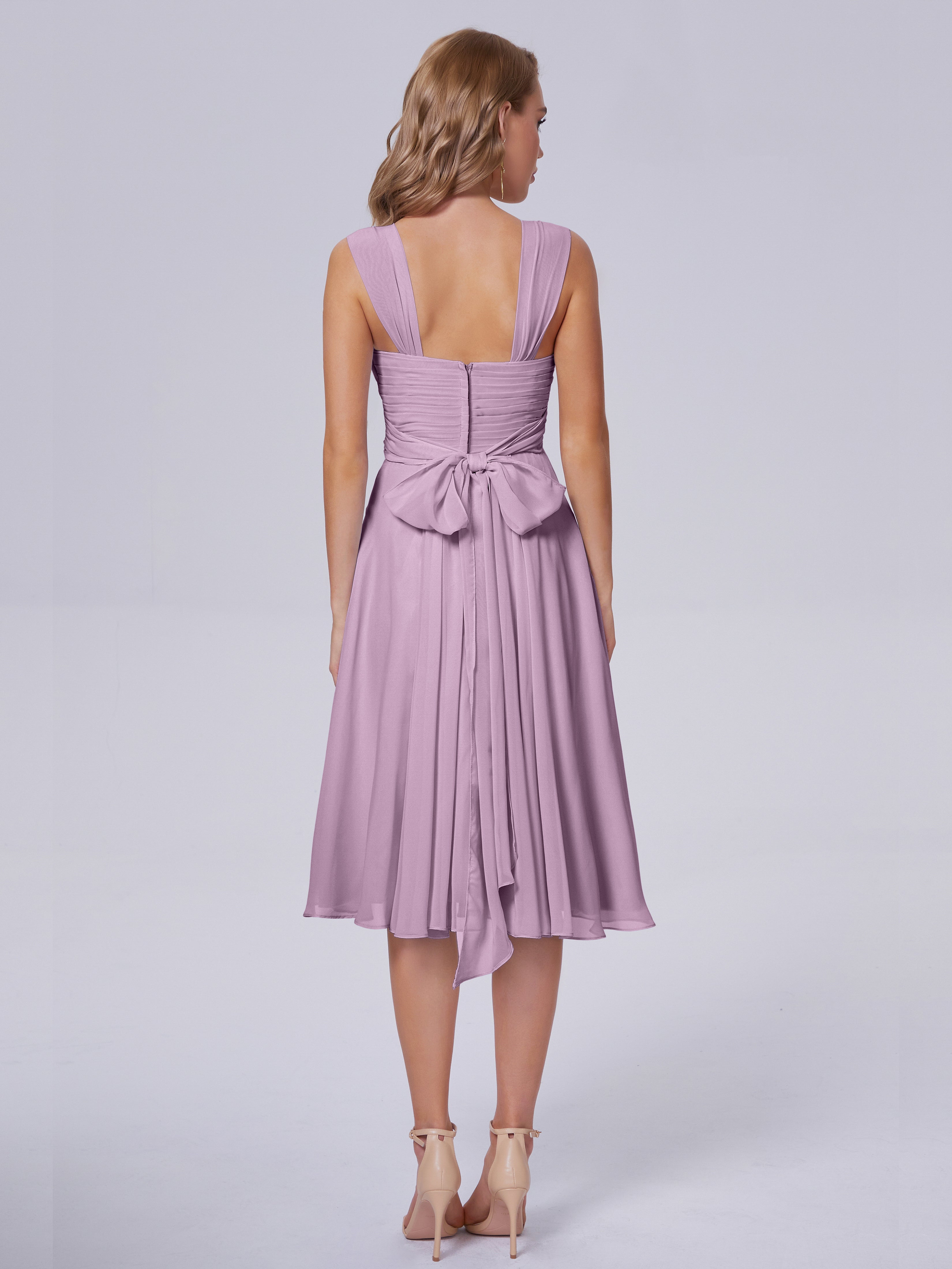 Mya Best Short Bridesmaid Dresses With Bowknot