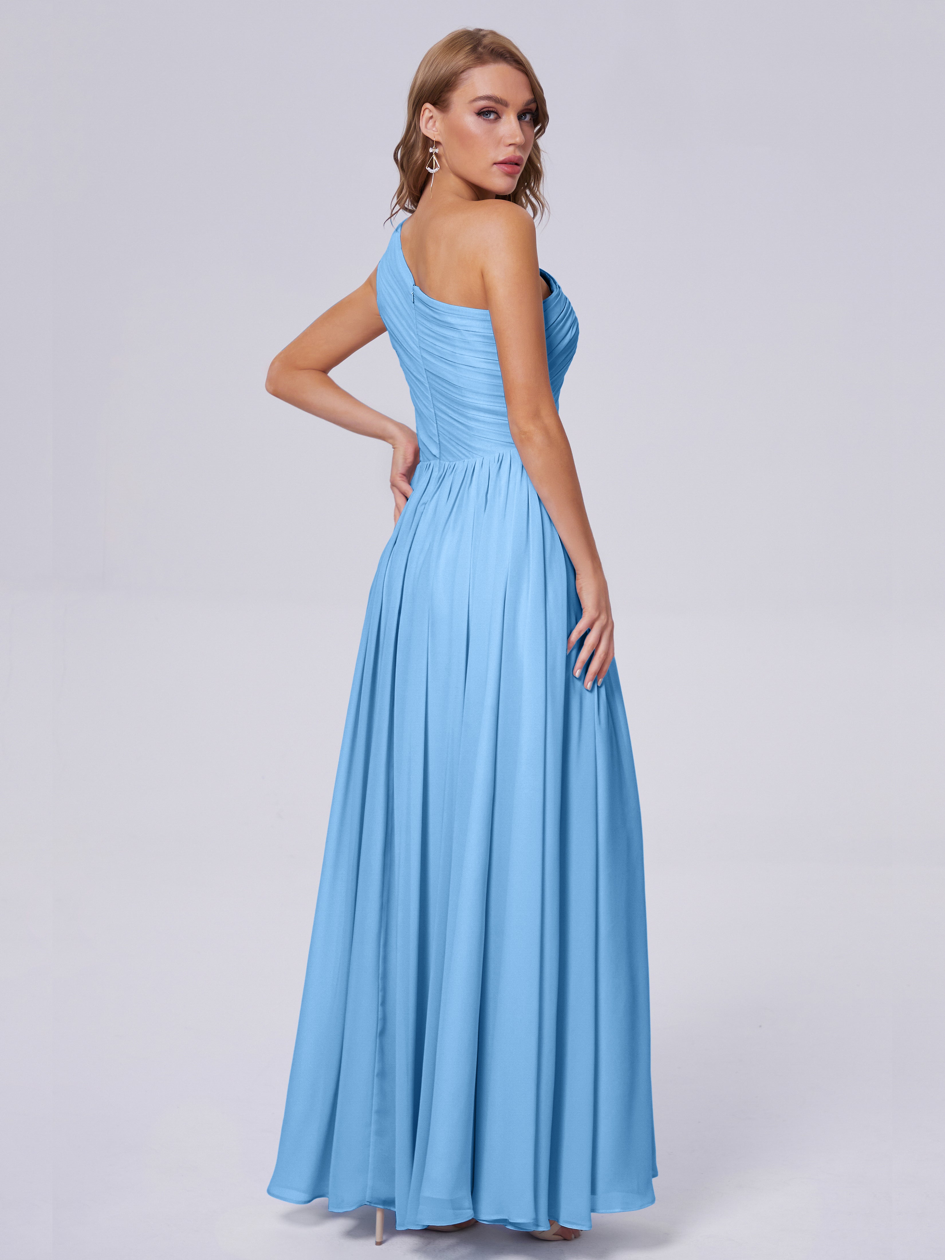 Paige Inexpensive One Shoulder Chiffon Bridesmaid Dresses