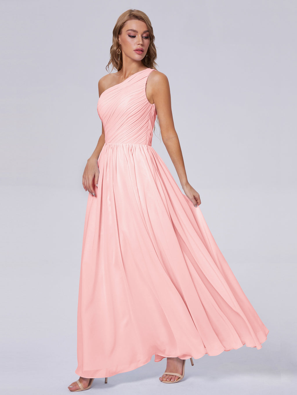 Paige Inexpensive One Shoulder Chiffon Bridesmaid Dresses