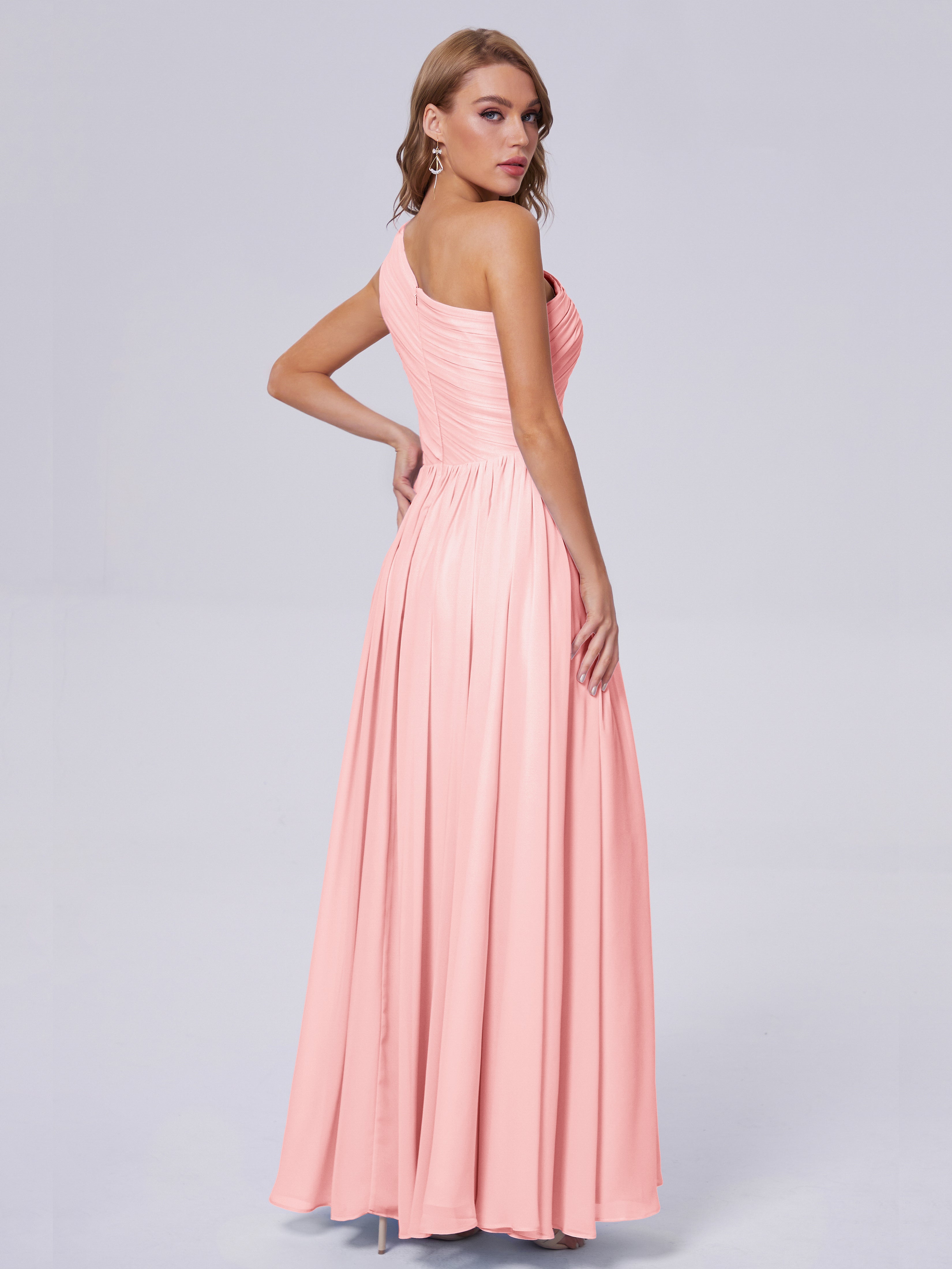 Paige Inexpensive One Shoulder Chiffon Bridesmaid Dresses
