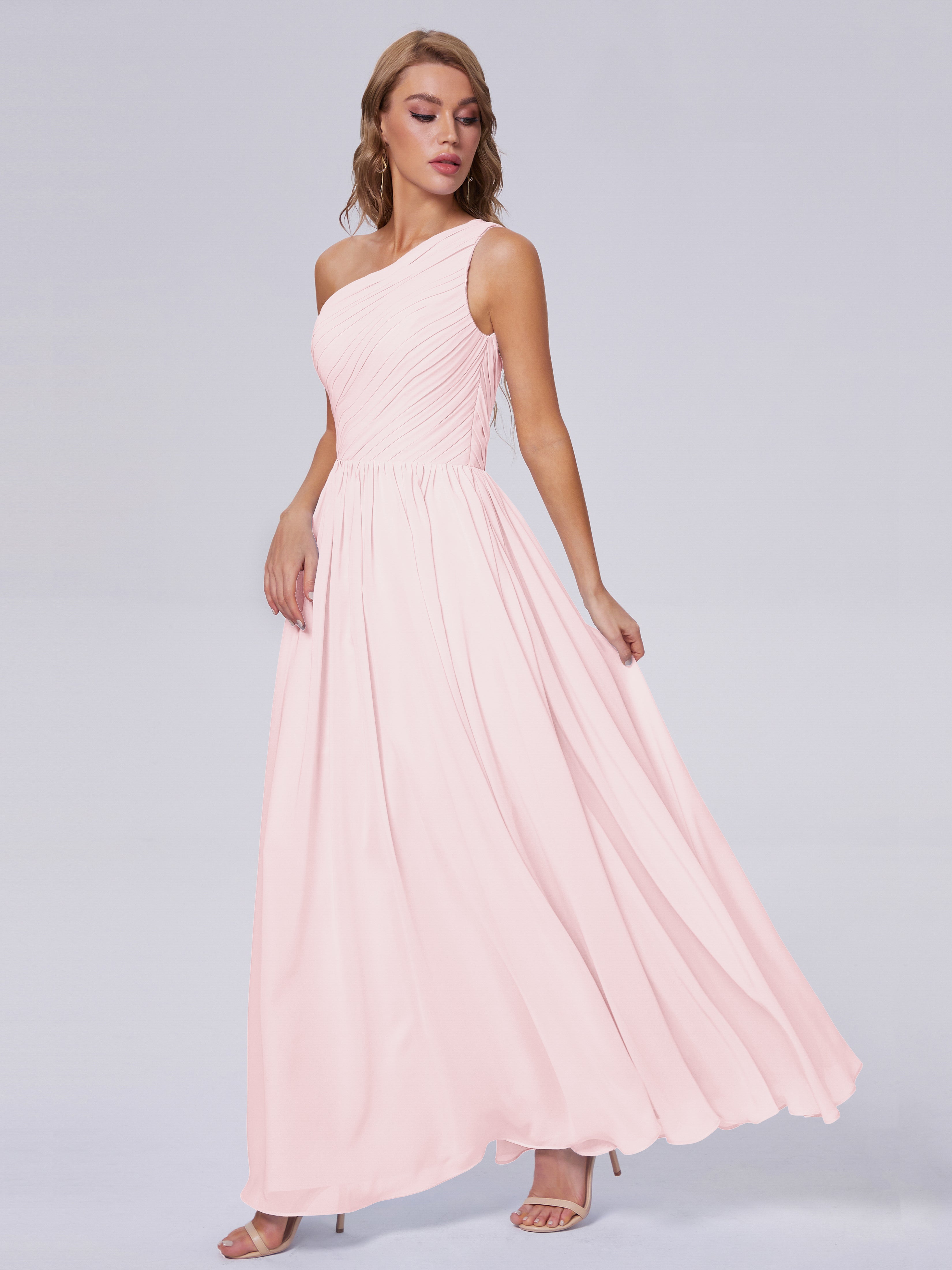 Paige Inexpensive One Shoulder Chiffon Bridesmaid Dresses