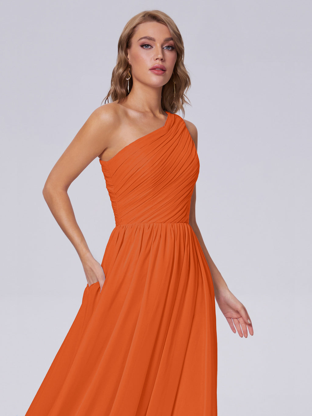Paige Inexpensive One Shoulder Chiffon Bridesmaid Dresses