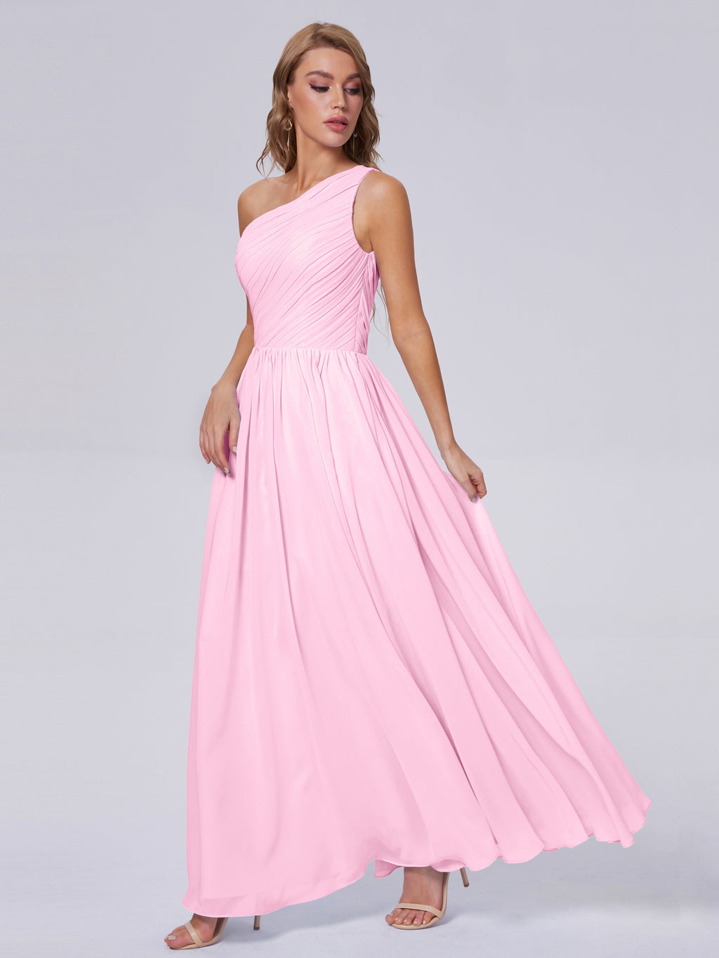 Paige Inexpensive One Shoulder Chiffon Bridesmaid Dresses