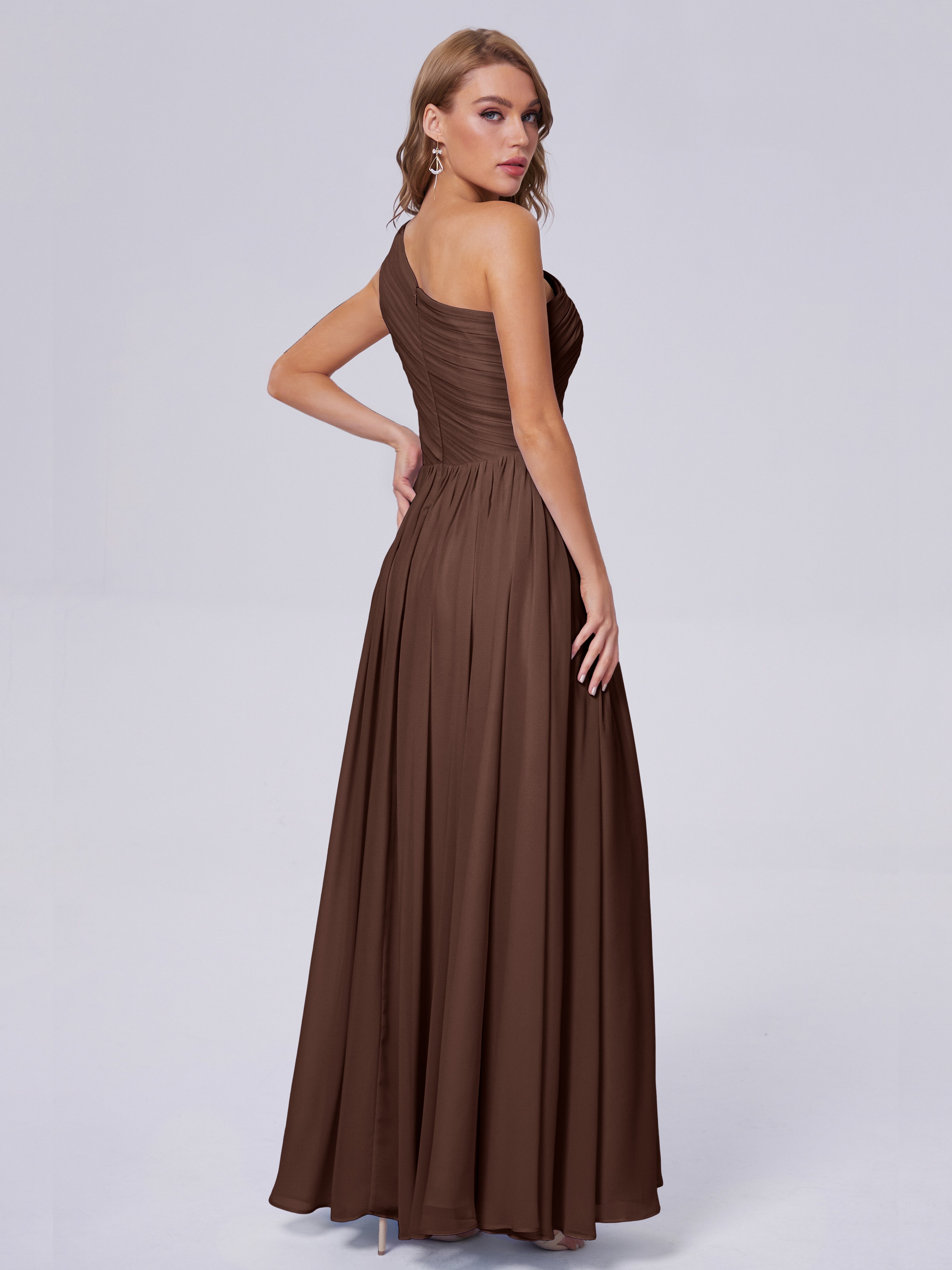 Paige Inexpensive One Shoulder Chiffon Bridesmaid Dresses
