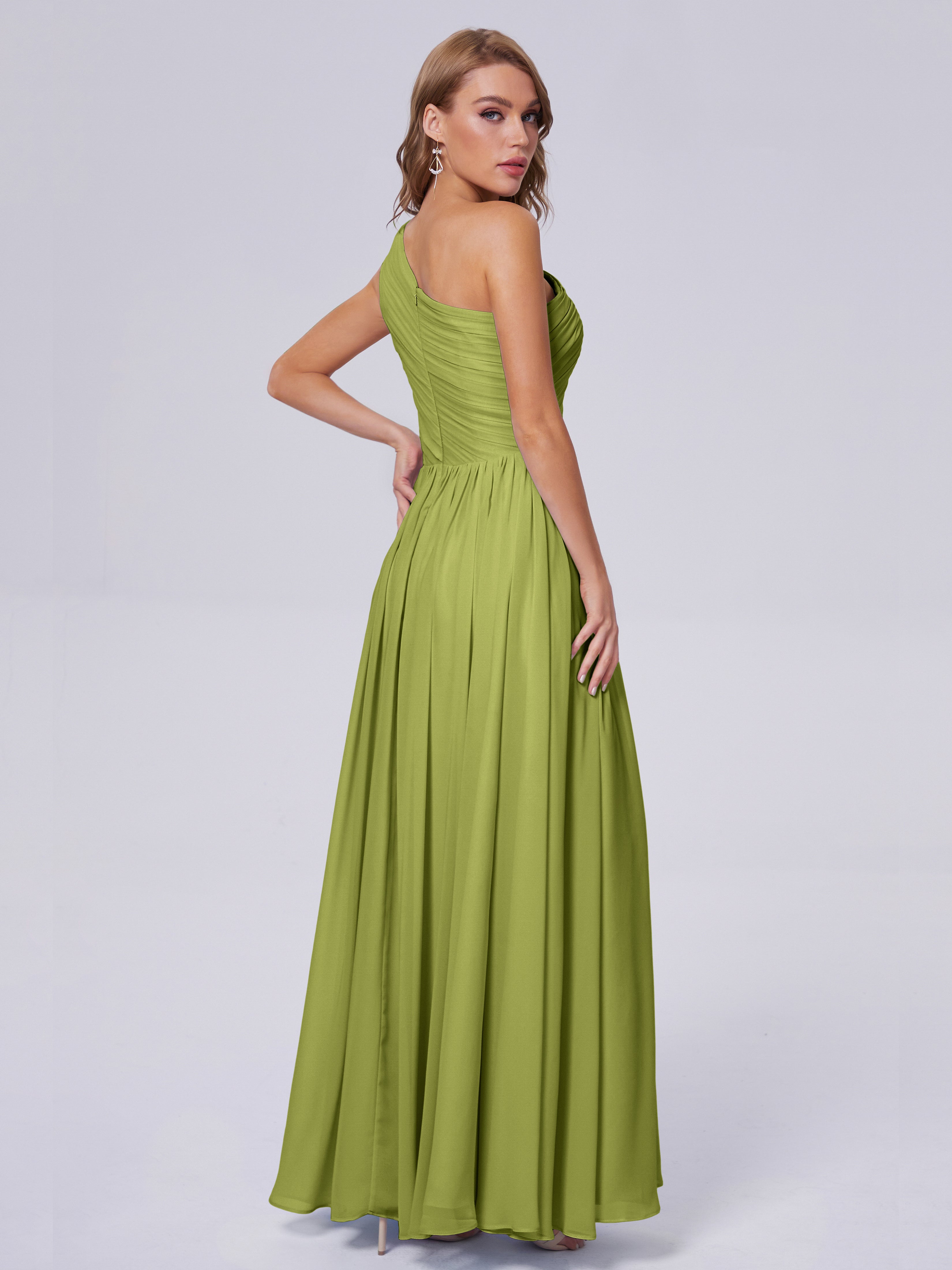 Paige Inexpensive One Shoulder Chiffon Bridesmaid Dresses