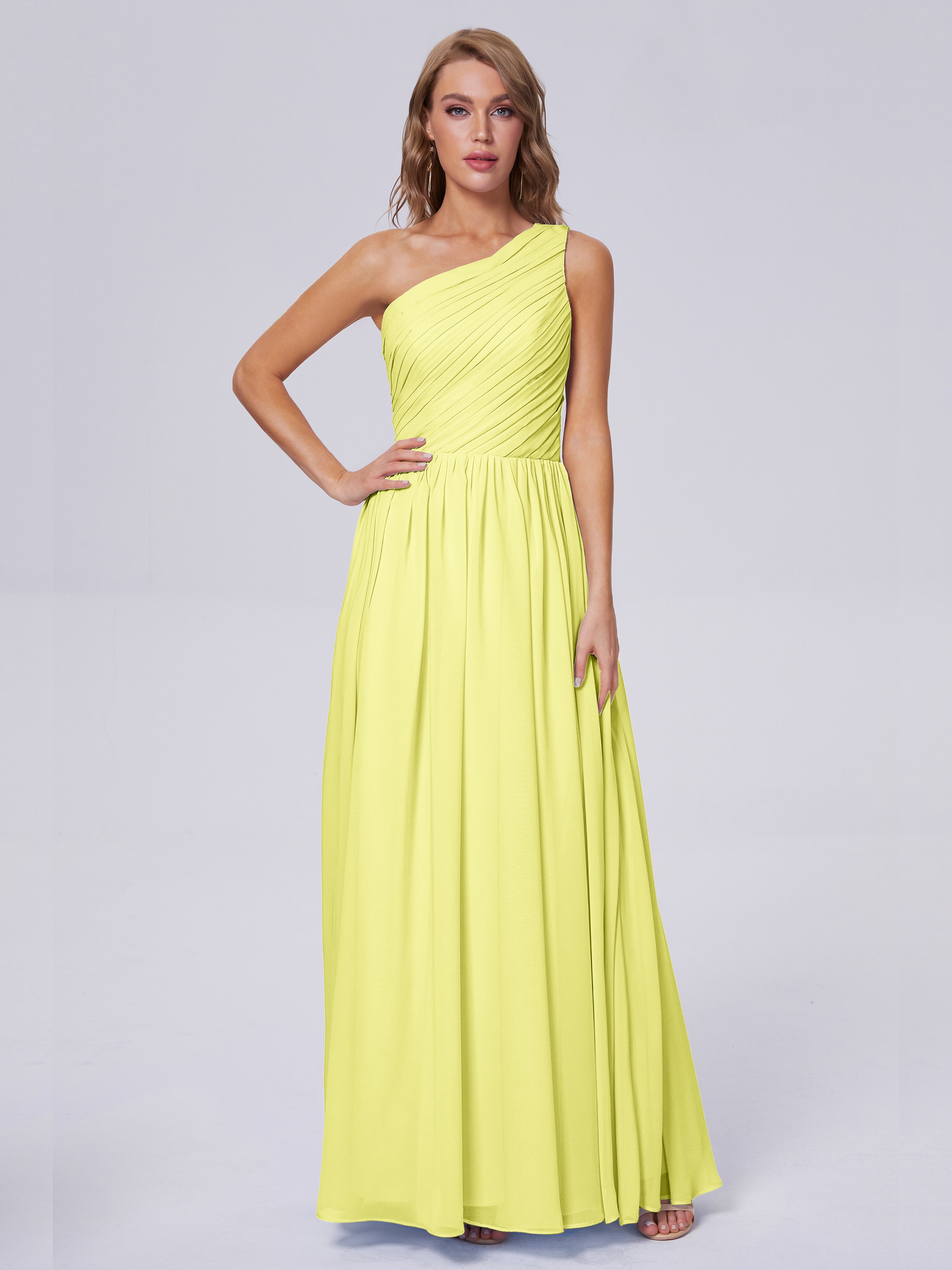 Paige Inexpensive One Shoulder Chiffon Bridesmaid Dresses