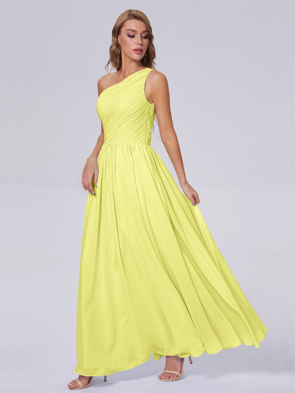 Paige Inexpensive One Shoulder Chiffon Bridesmaid Dresses