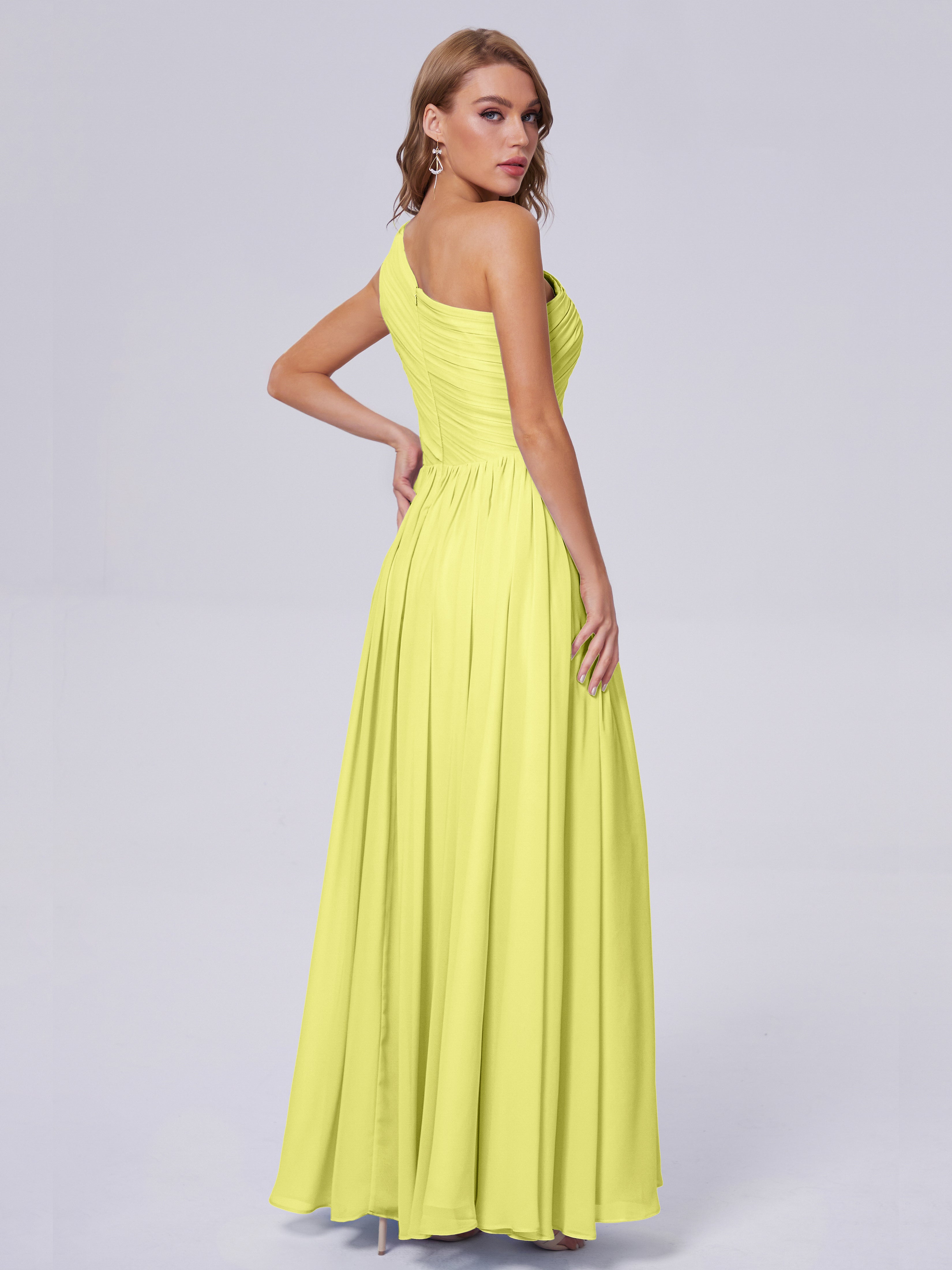 Paige Inexpensive One Shoulder Chiffon Bridesmaid Dresses