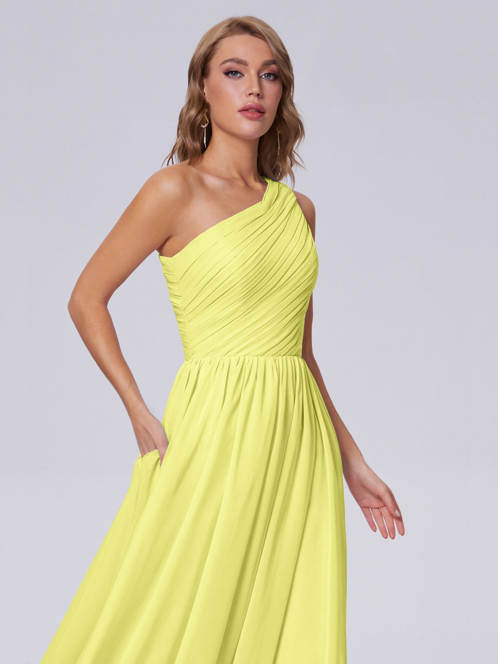 Paige Inexpensive One Shoulder Chiffon Bridesmaid Dresses