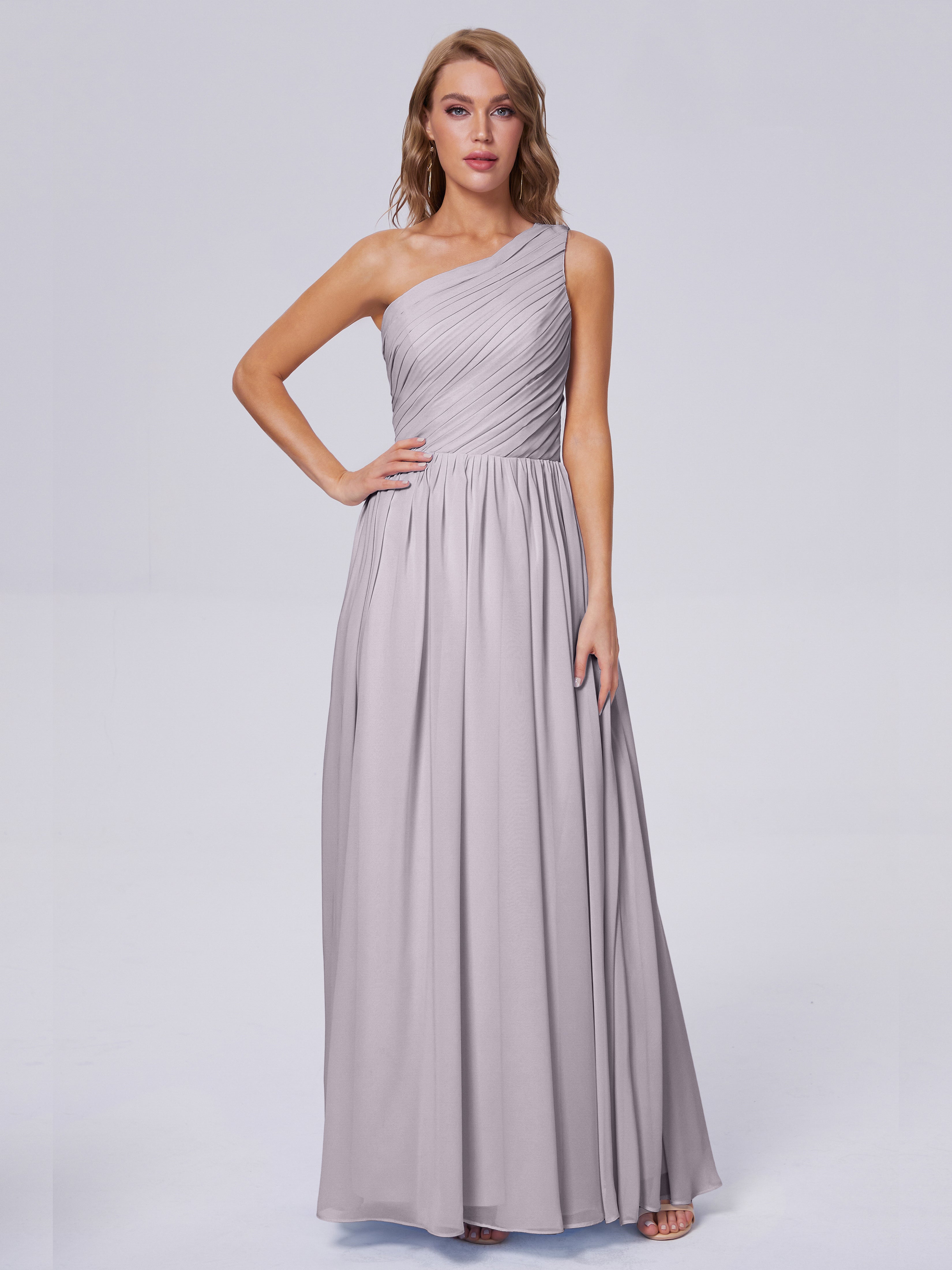 Paige Inexpensive One Shoulder Chiffon Bridesmaid Dresses