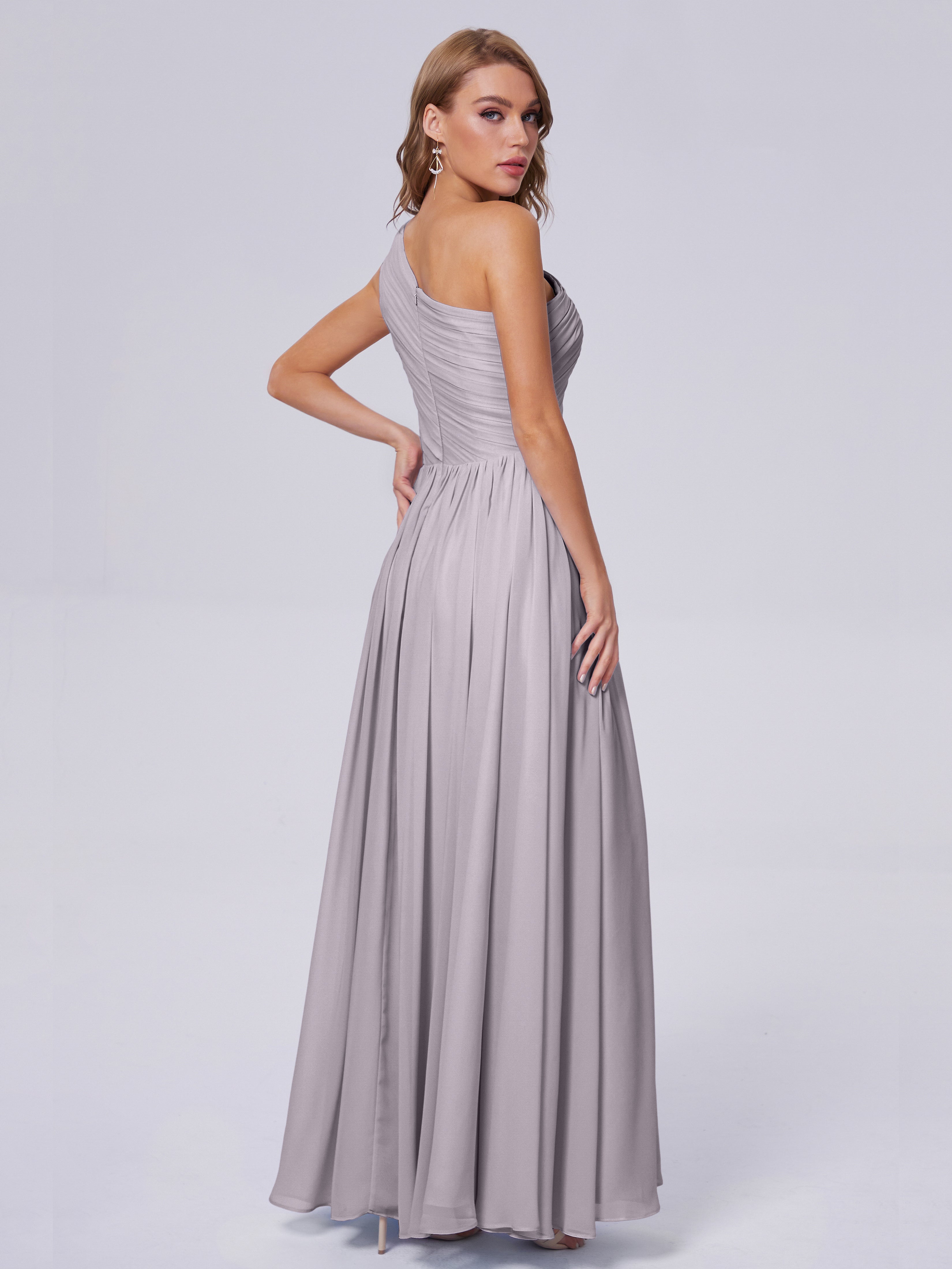 Paige Inexpensive One Shoulder Chiffon Bridesmaid Dresses