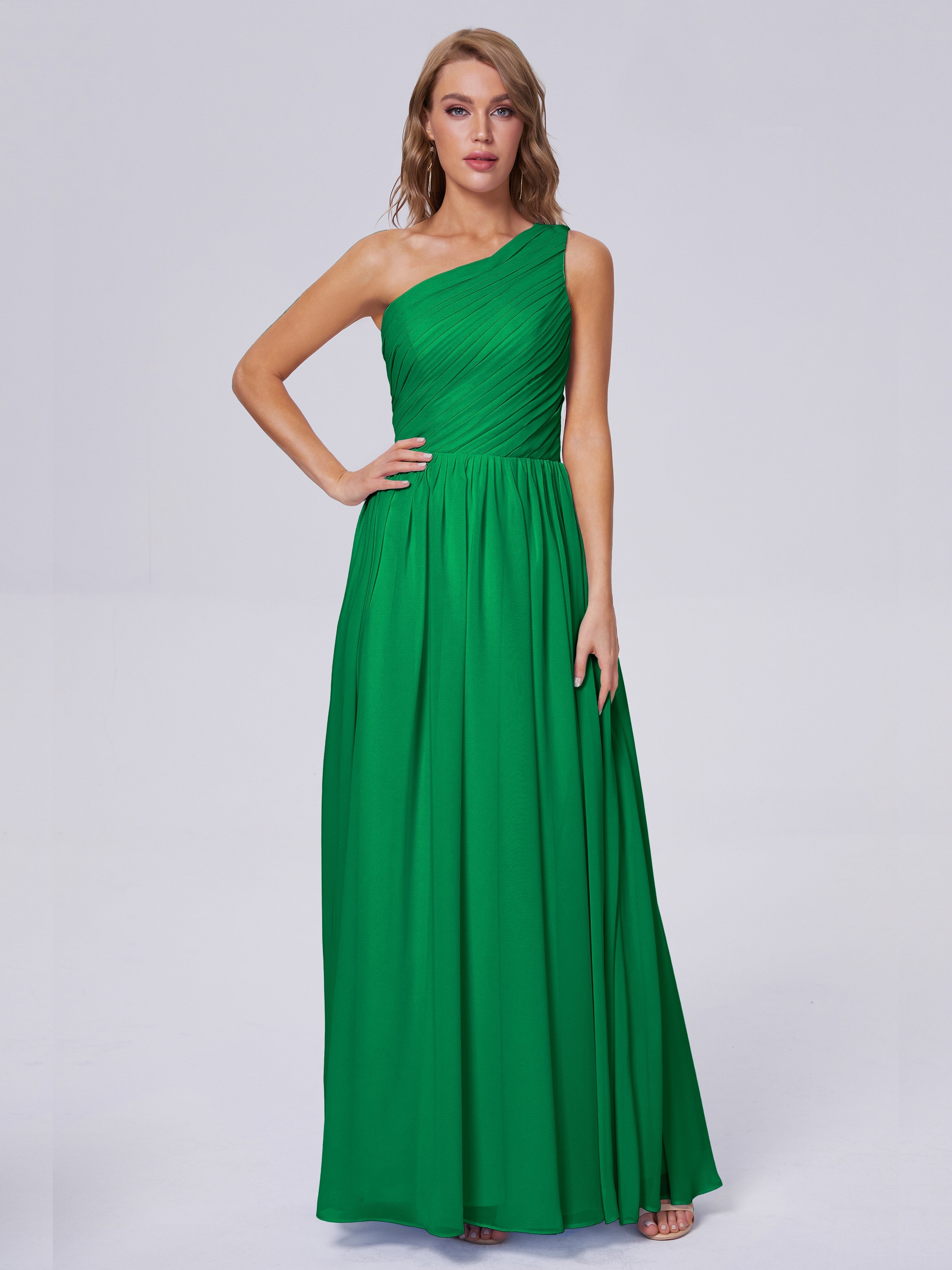 Paige Inexpensive One Shoulder Chiffon Bridesmaid Dresses