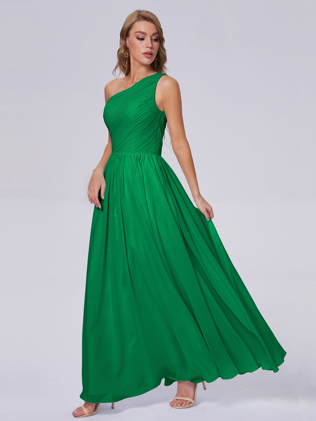 Paige Inexpensive One Shoulder Chiffon Bridesmaid Dresses