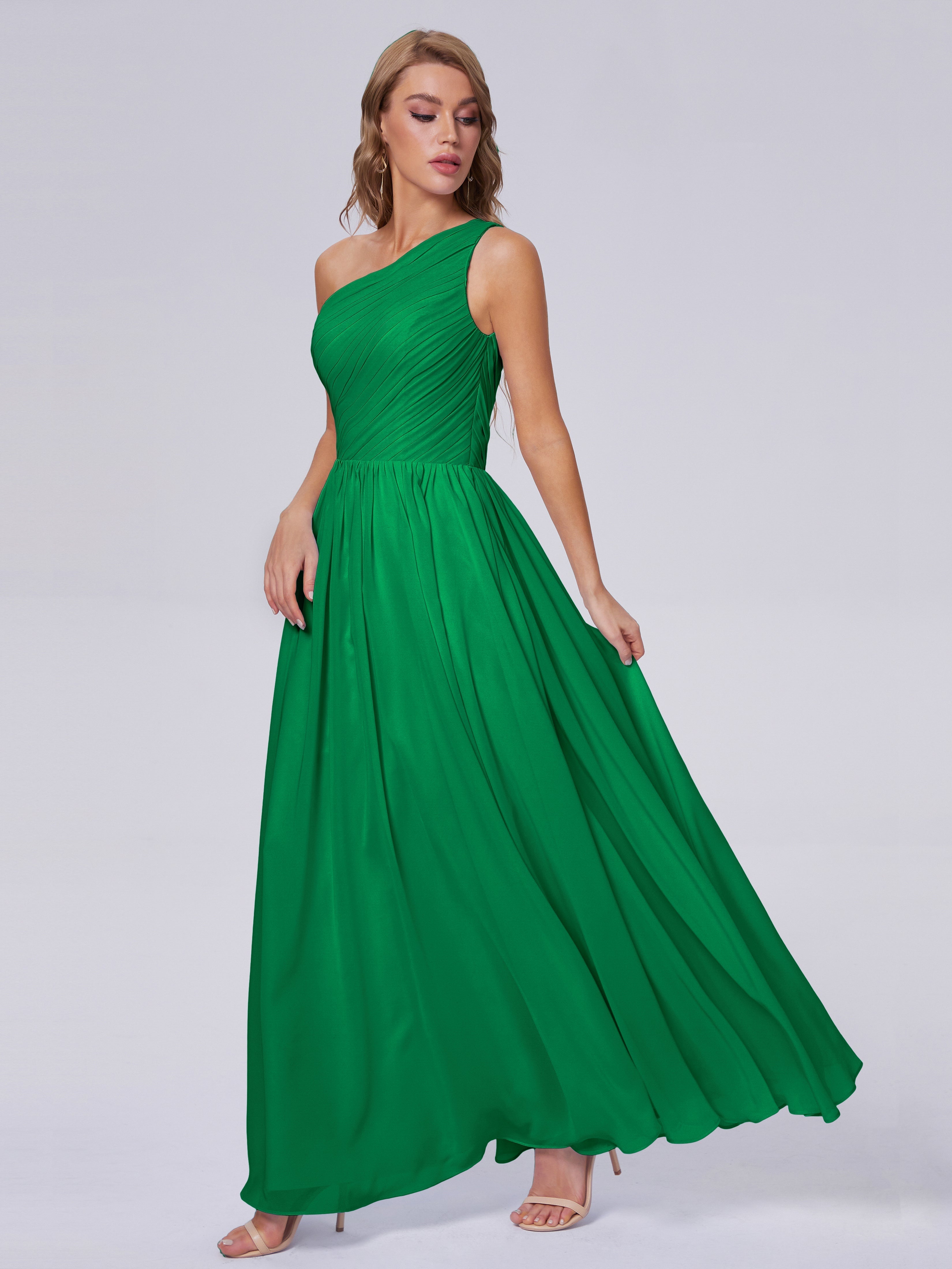 Paige Inexpensive One Shoulder Chiffon Bridesmaid Dresses