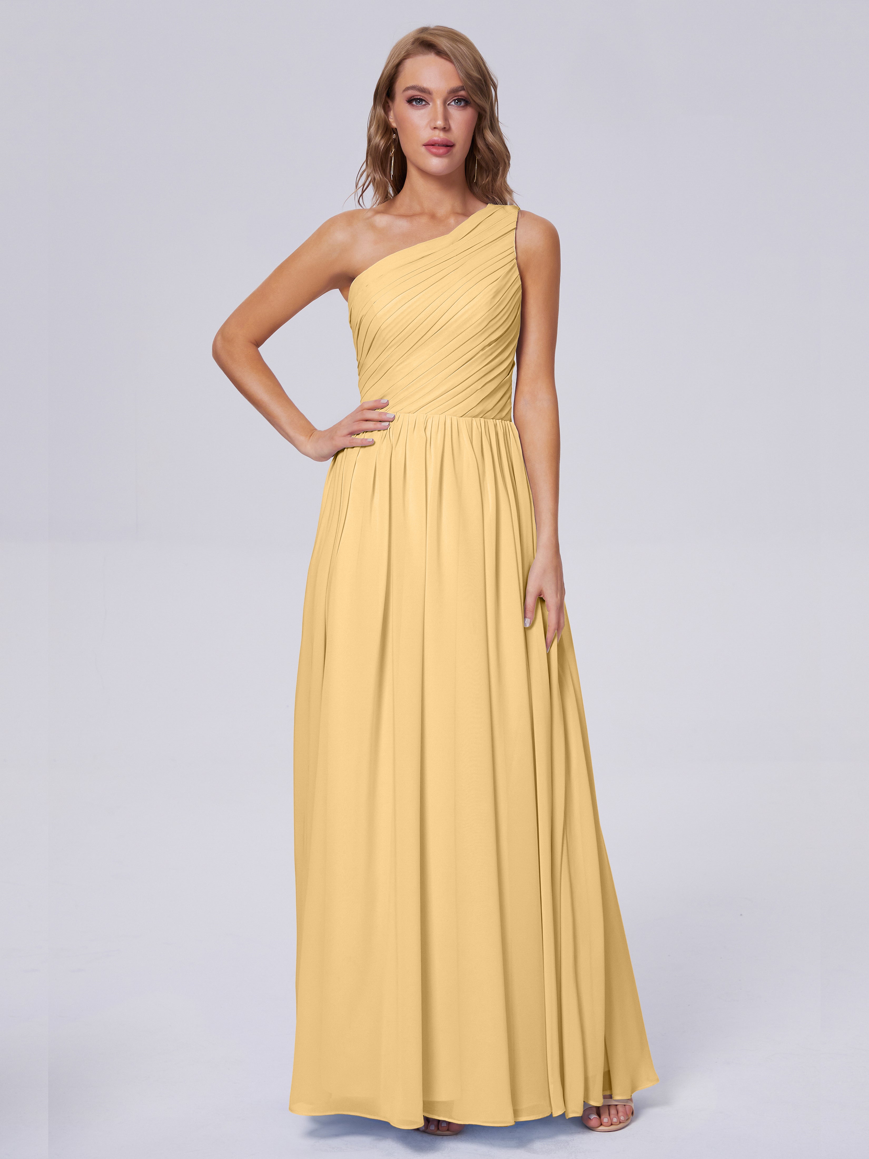 Paige Inexpensive One Shoulder Chiffon Bridesmaid Dresses