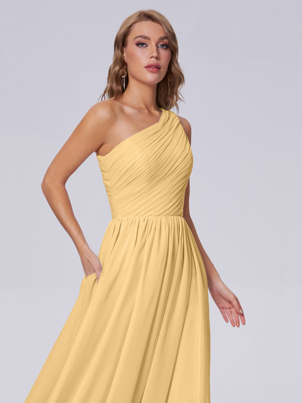 Paige Inexpensive One Shoulder Chiffon Bridesmaid Dresses