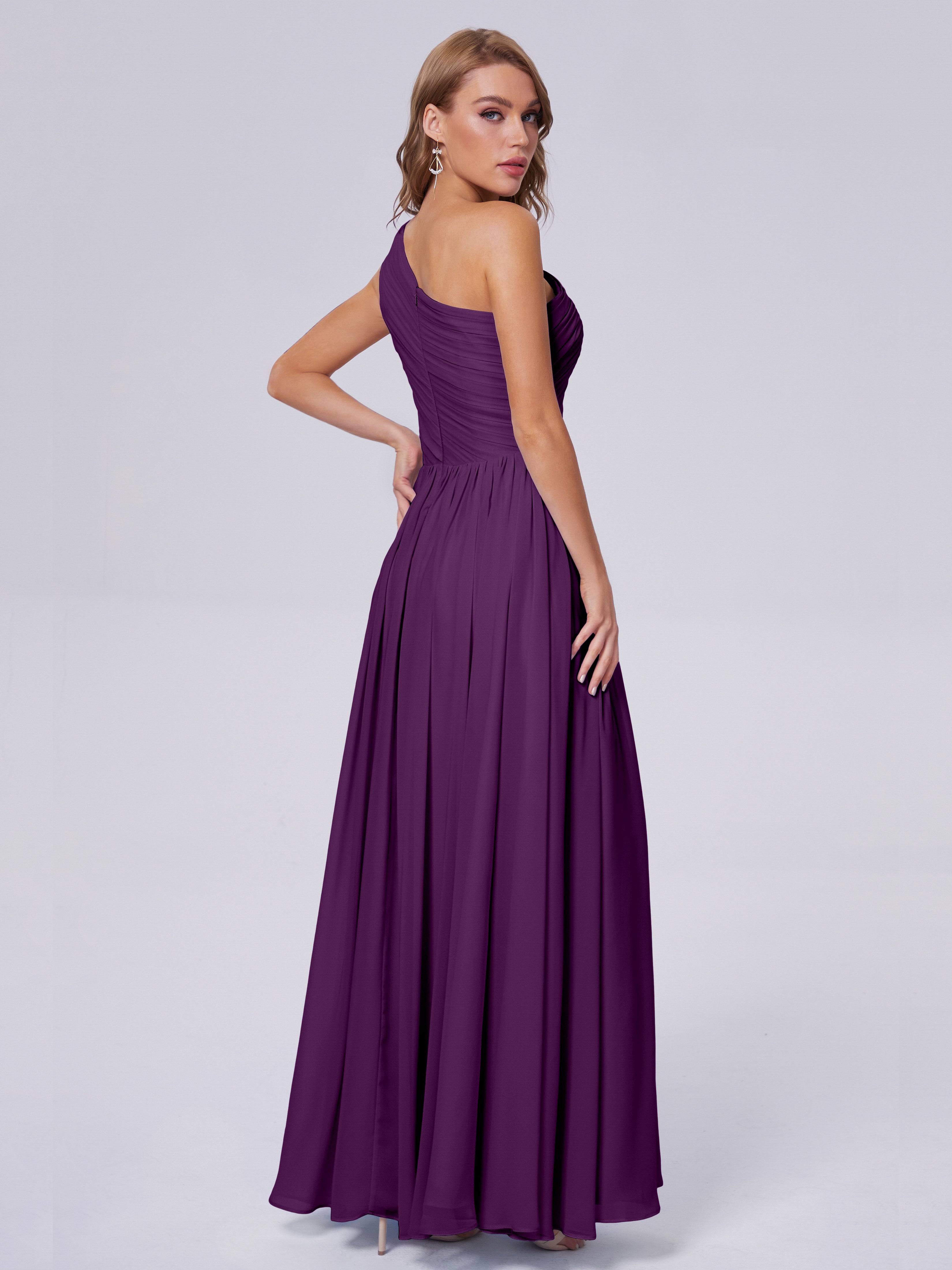 Paige Inexpensive One Shoulder Chiffon Bridesmaid Dresses
