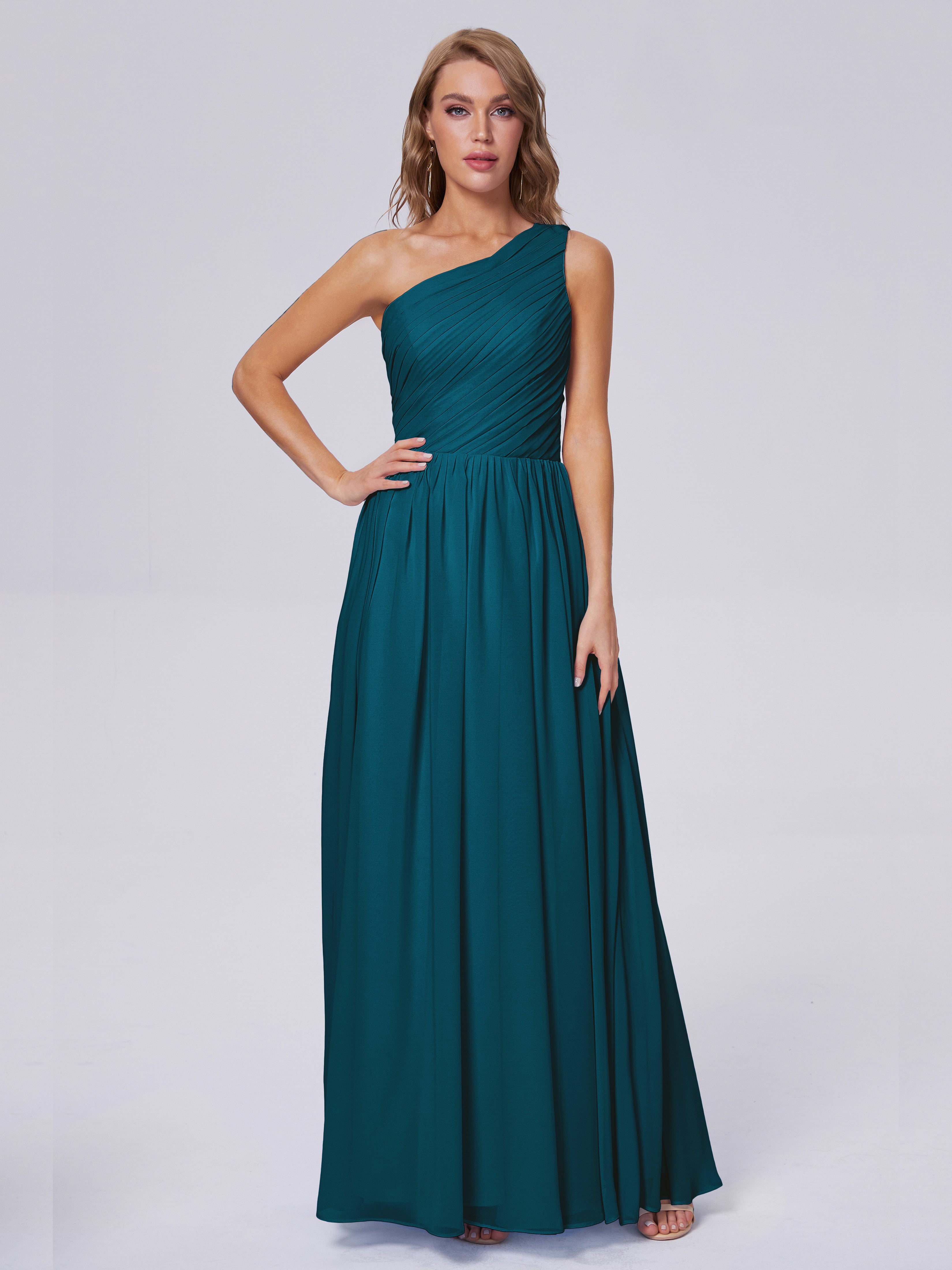 Paige Inexpensive One Shoulder Chiffon Bridesmaid Dresses