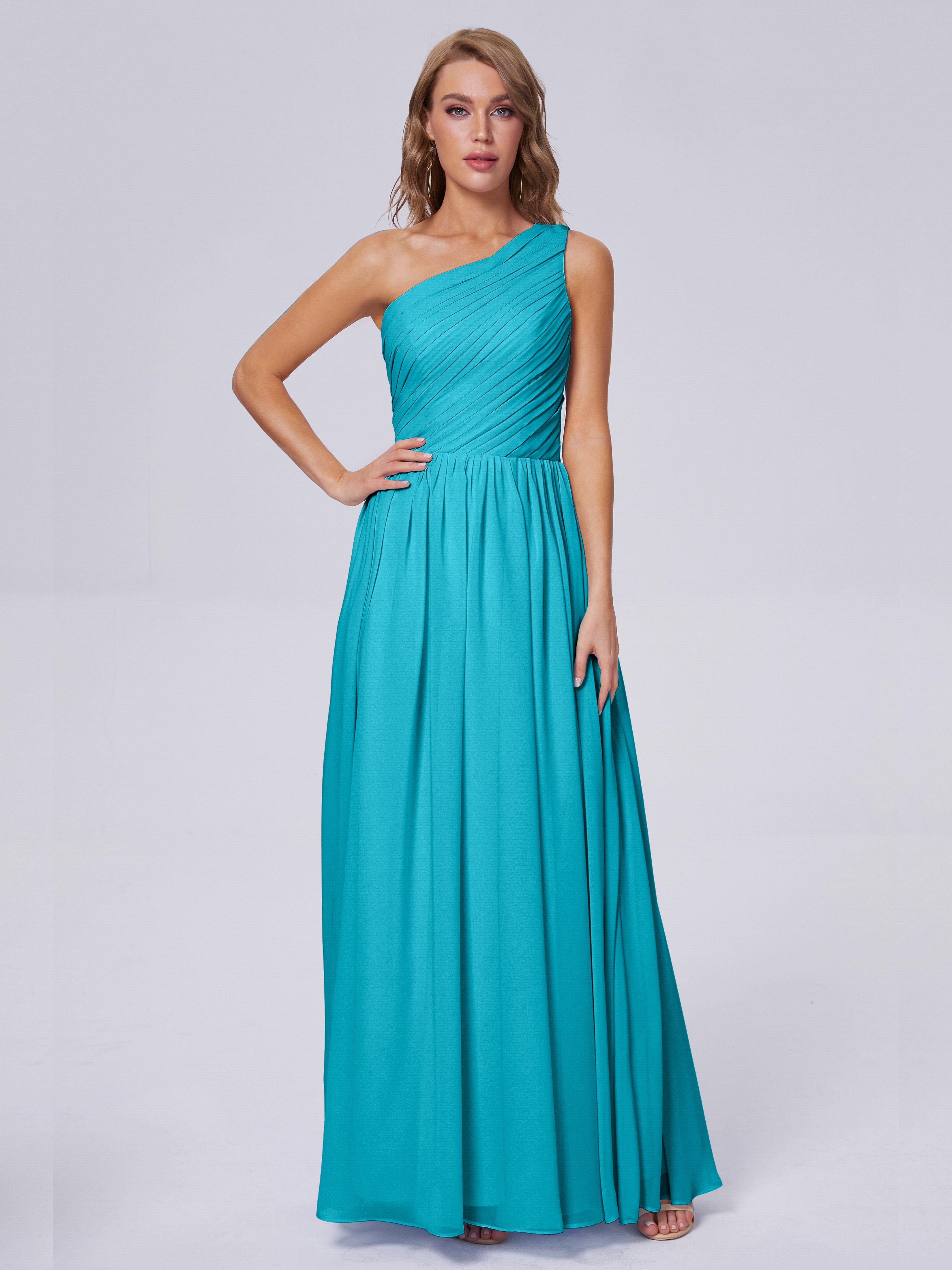 Paige Inexpensive One Shoulder Chiffon Bridesmaid Dresses
