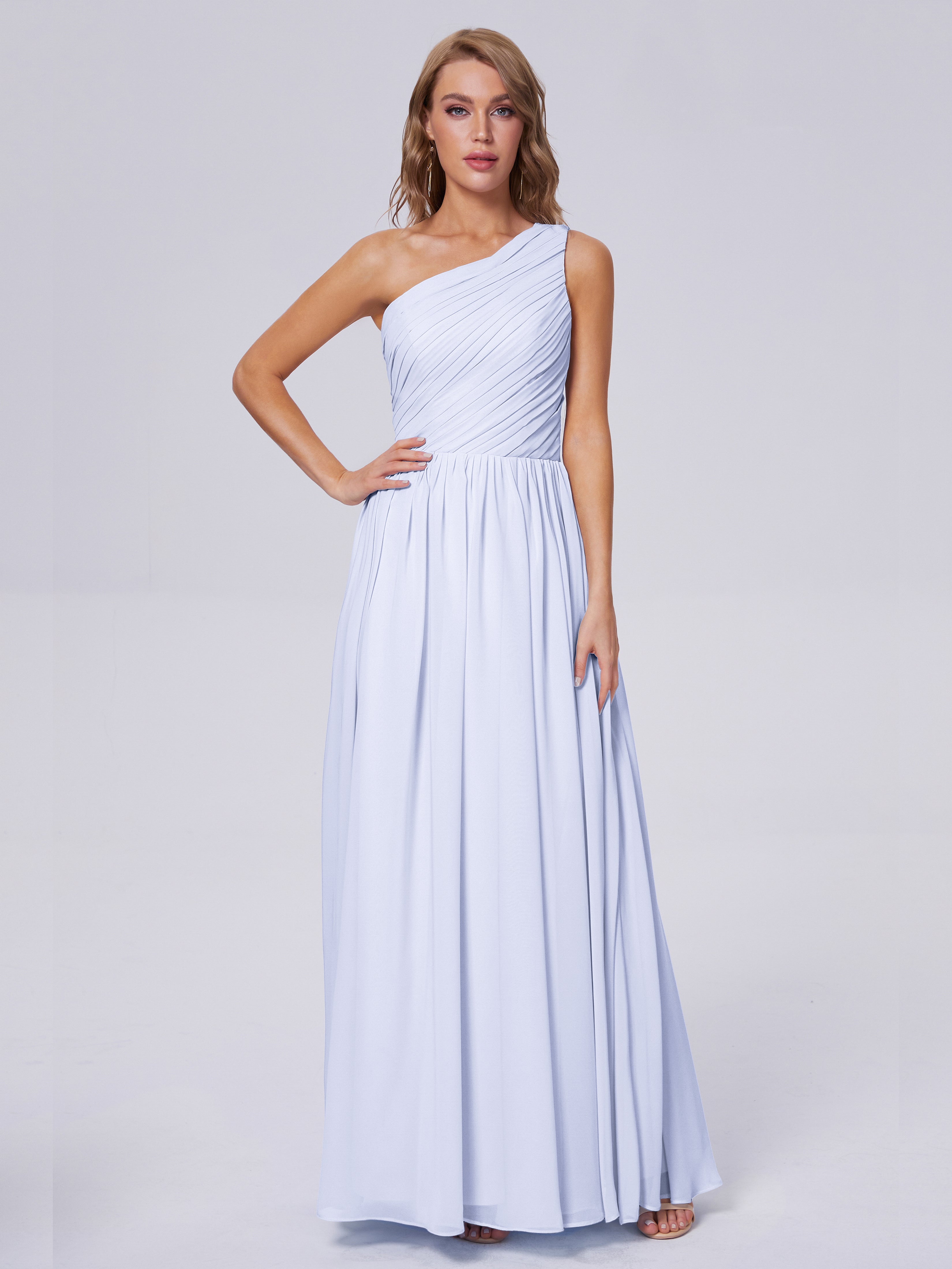 Paige Inexpensive One Shoulder Chiffon Bridesmaid Dresses