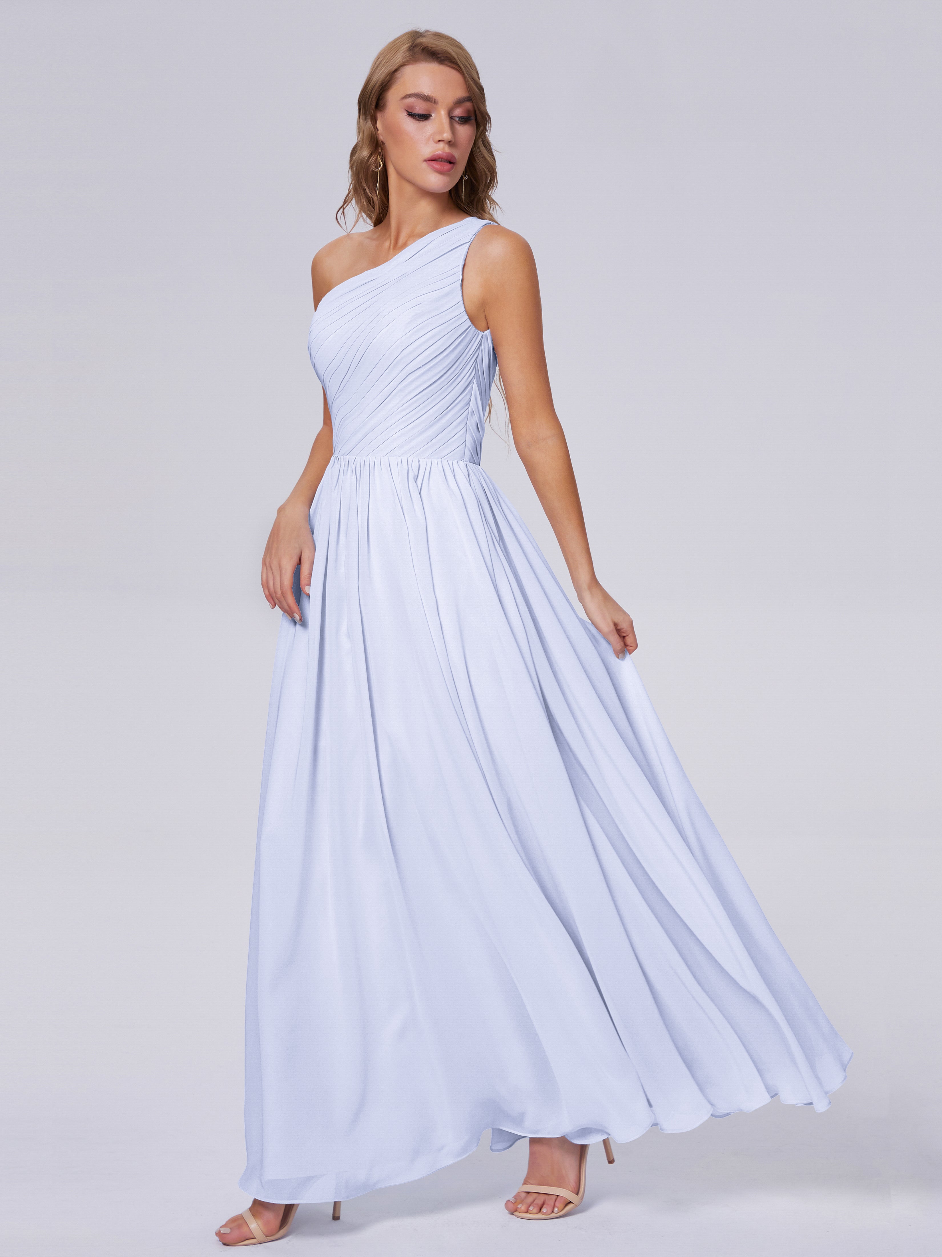 Paige Inexpensive One Shoulder Chiffon Bridesmaid Dresses