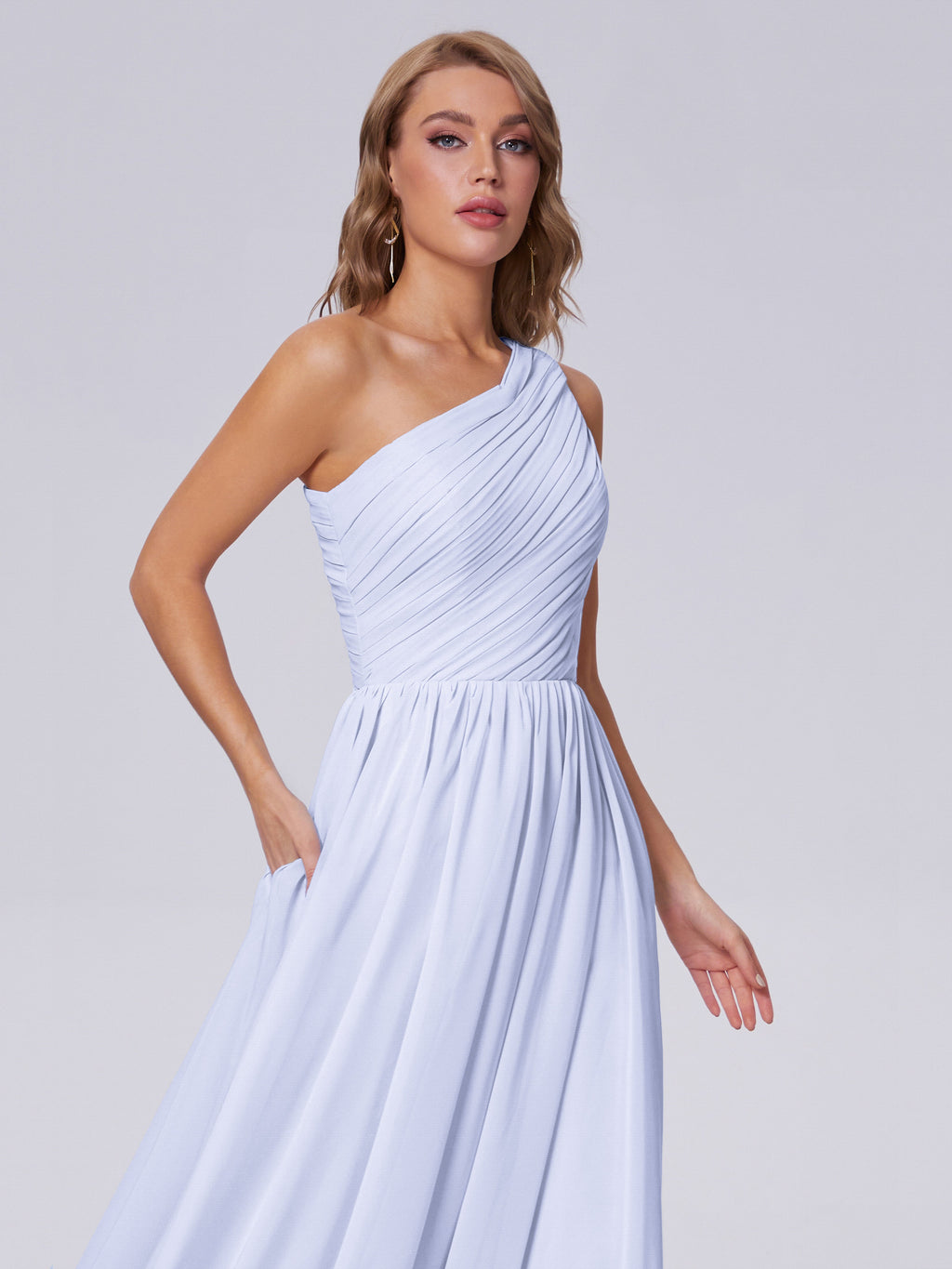 Paige Inexpensive One Shoulder Chiffon Bridesmaid Dresses