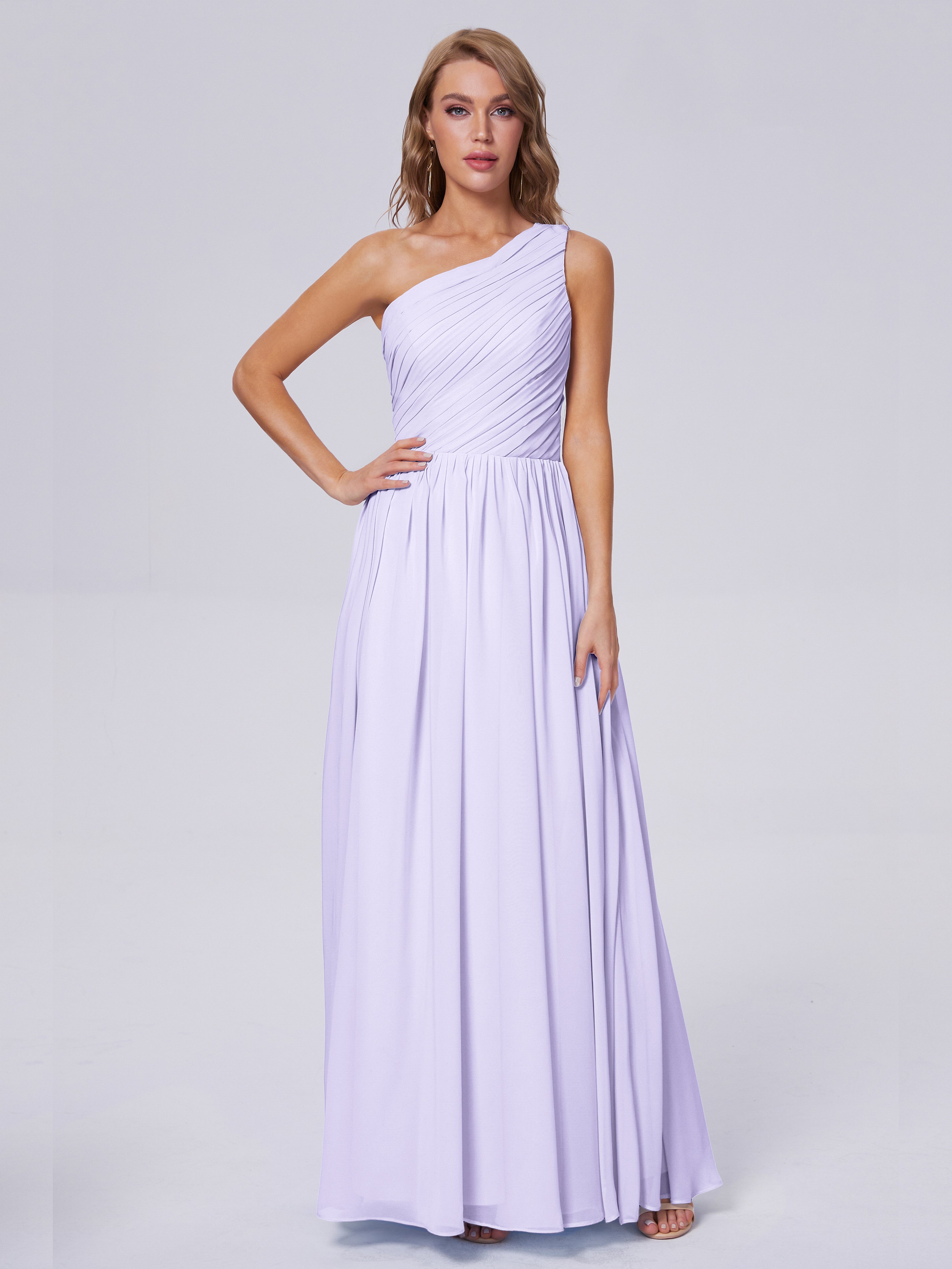 Paige Inexpensive One Shoulder Chiffon Bridesmaid Dresses