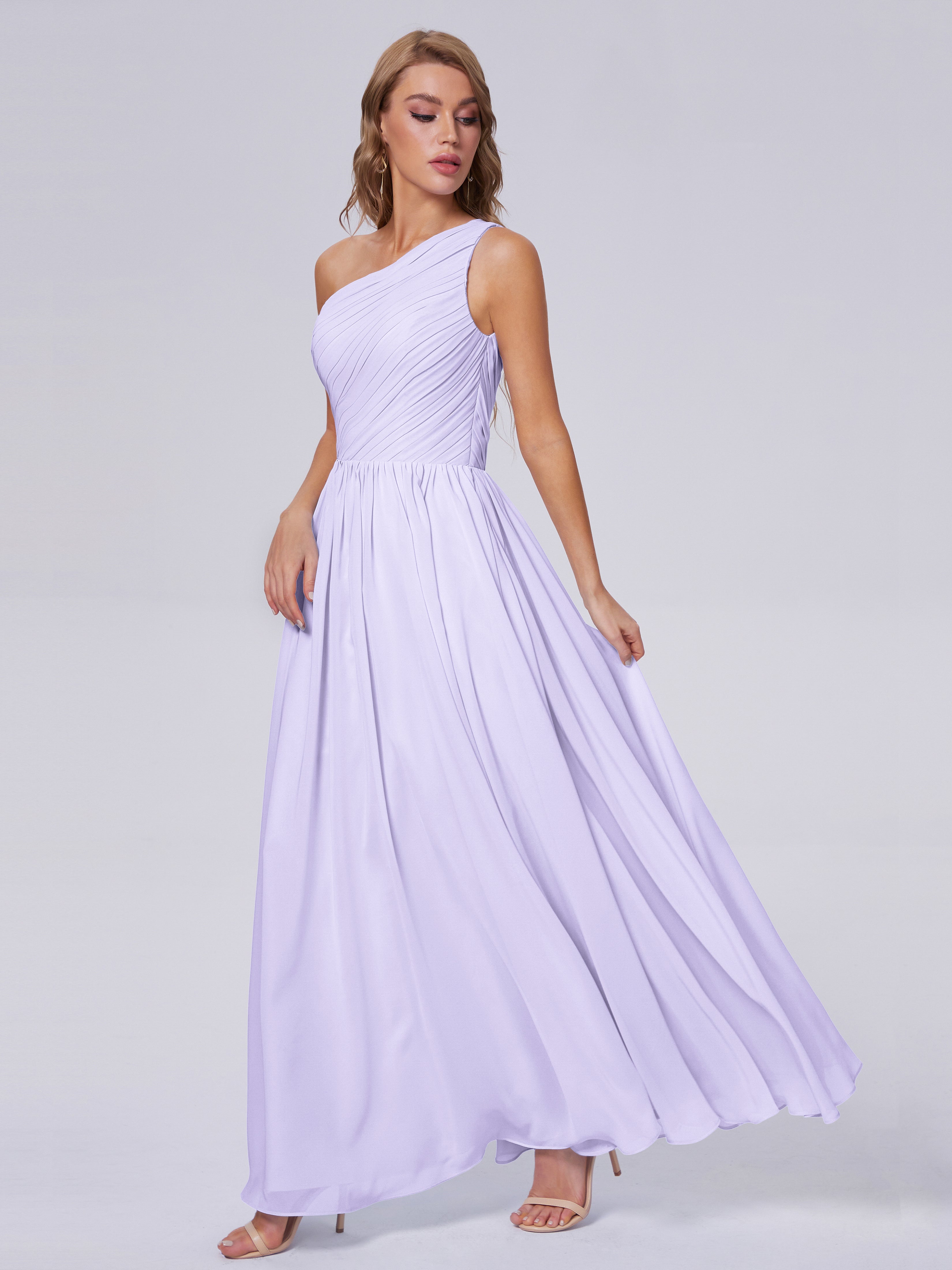 Paige Inexpensive One Shoulder Chiffon Bridesmaid Dresses