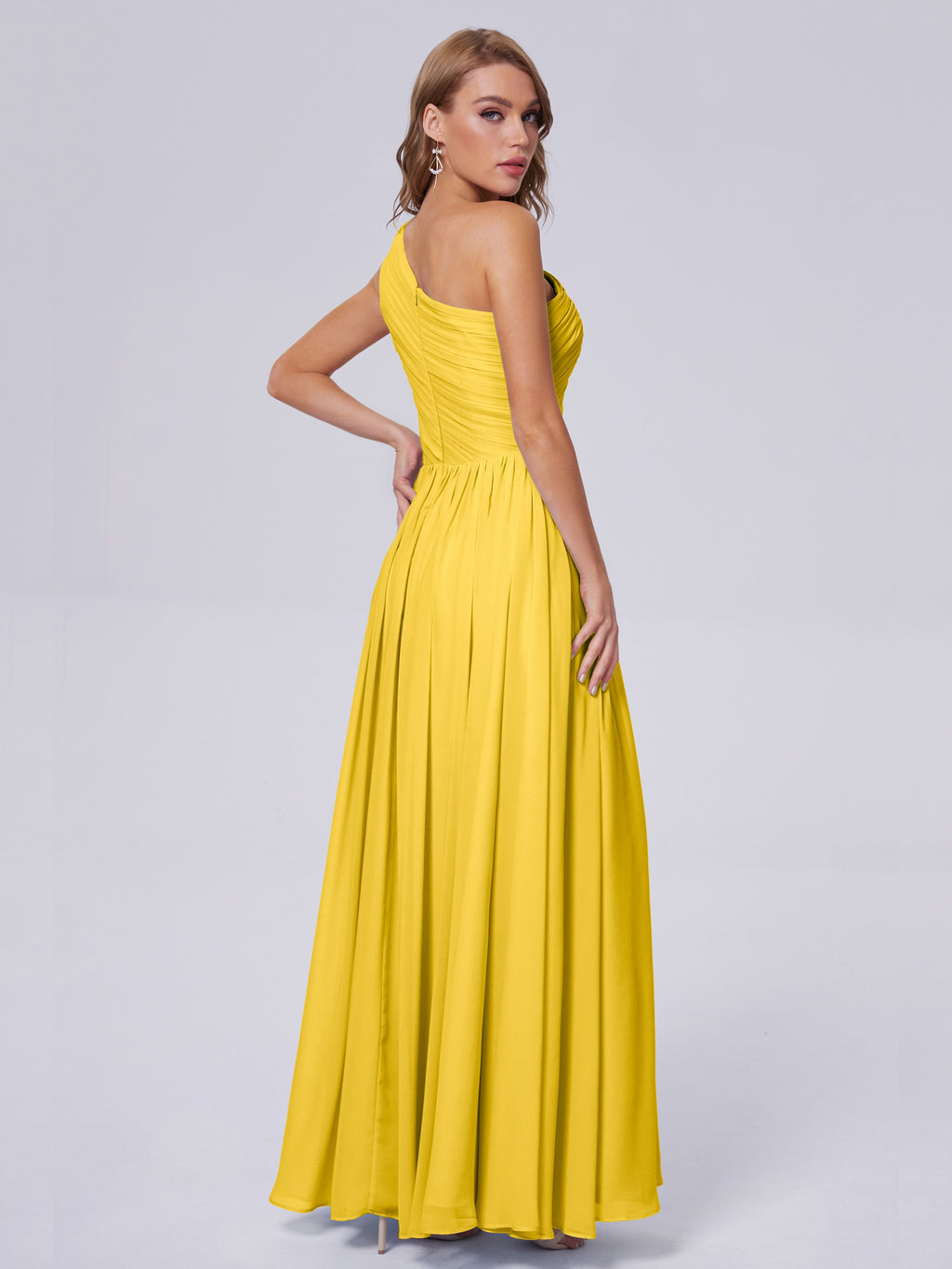 Paige Inexpensive One Shoulder Chiffon Bridesmaid Dresses