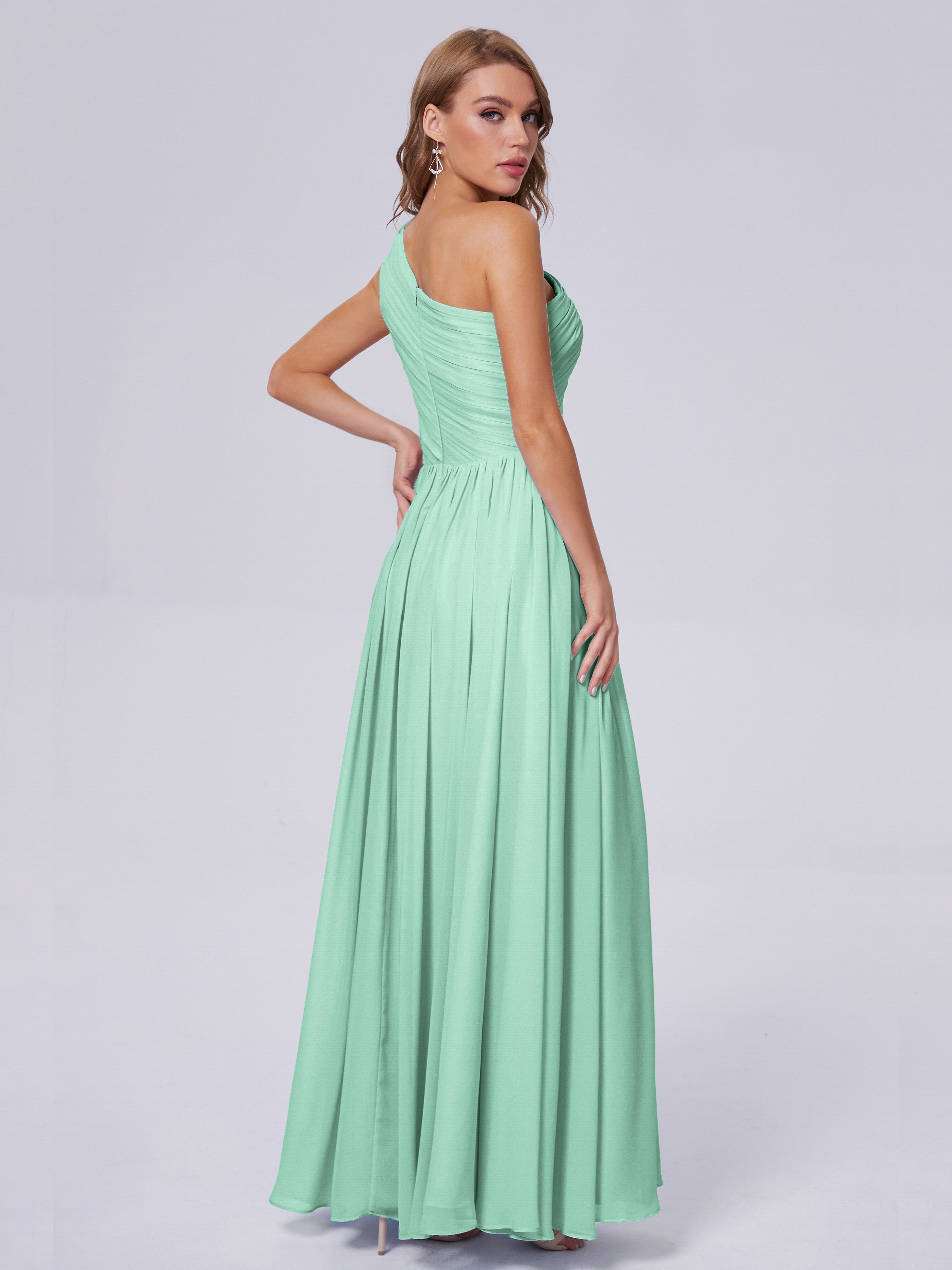 Paige Inexpensive One Shoulder Chiffon Bridesmaid Dresses