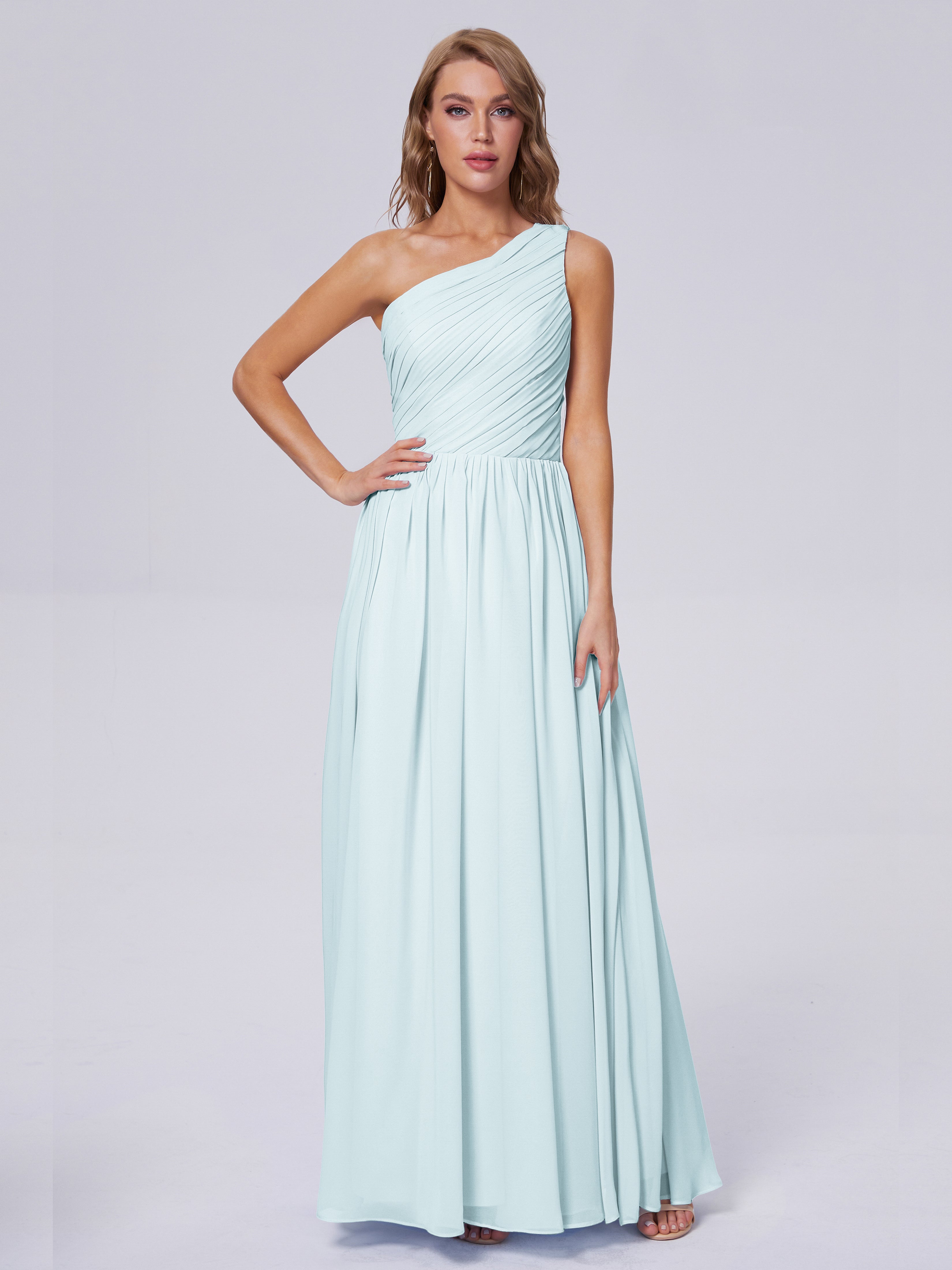 Paige Inexpensive One Shoulder Chiffon Bridesmaid Dresses