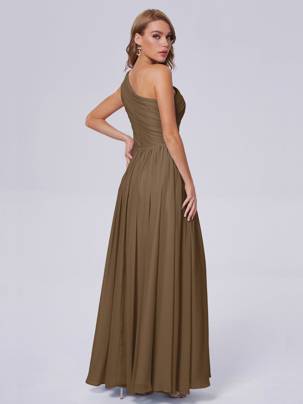 Paige Inexpensive One Shoulder Chiffon Bridesmaid Dresses