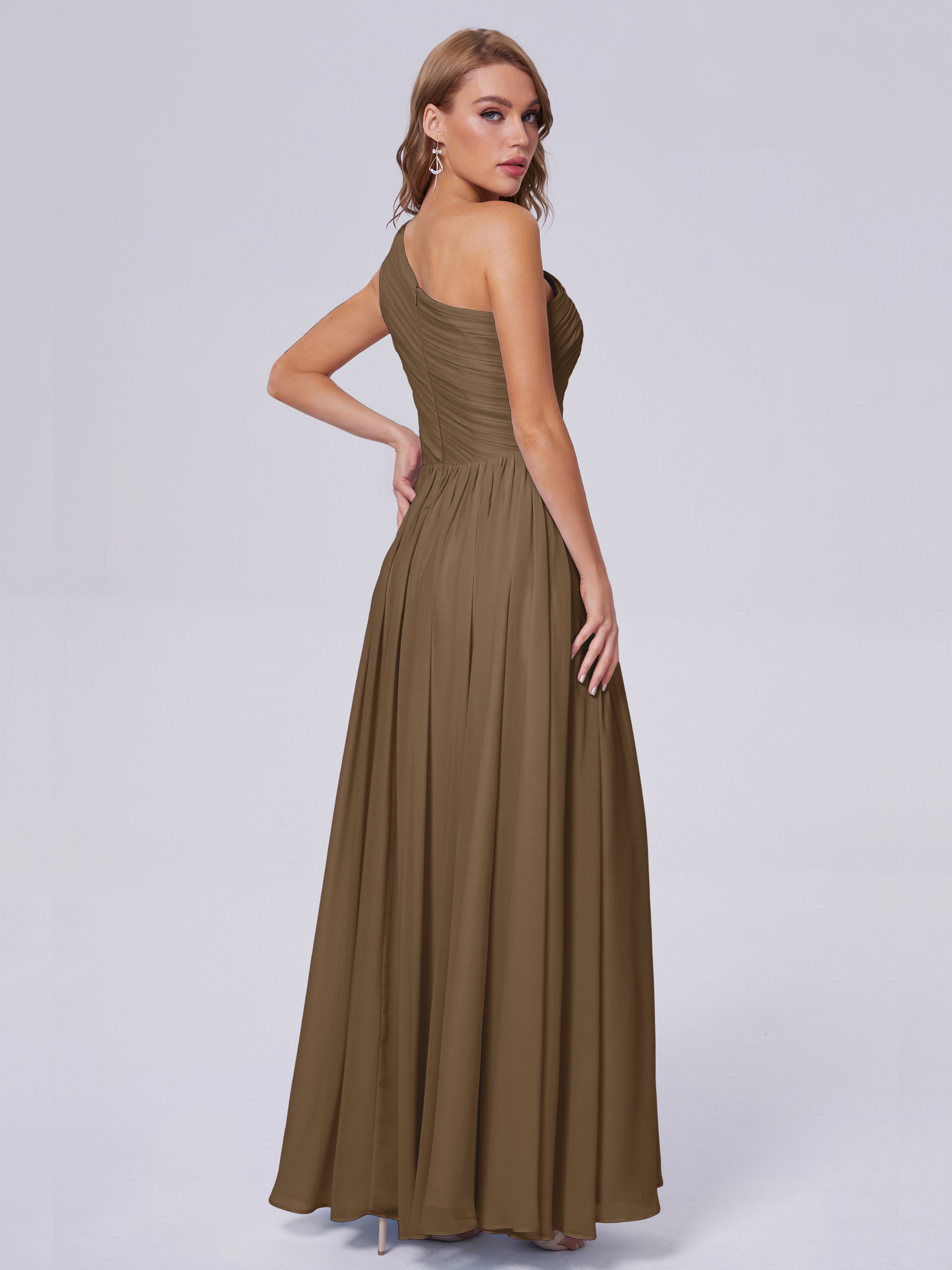 Paige Inexpensive One Shoulder Chiffon Bridesmaid Dresses