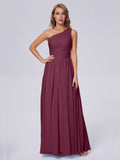 Paige Inexpensive One Shoulder Chiffon Bridesmaid Dresses