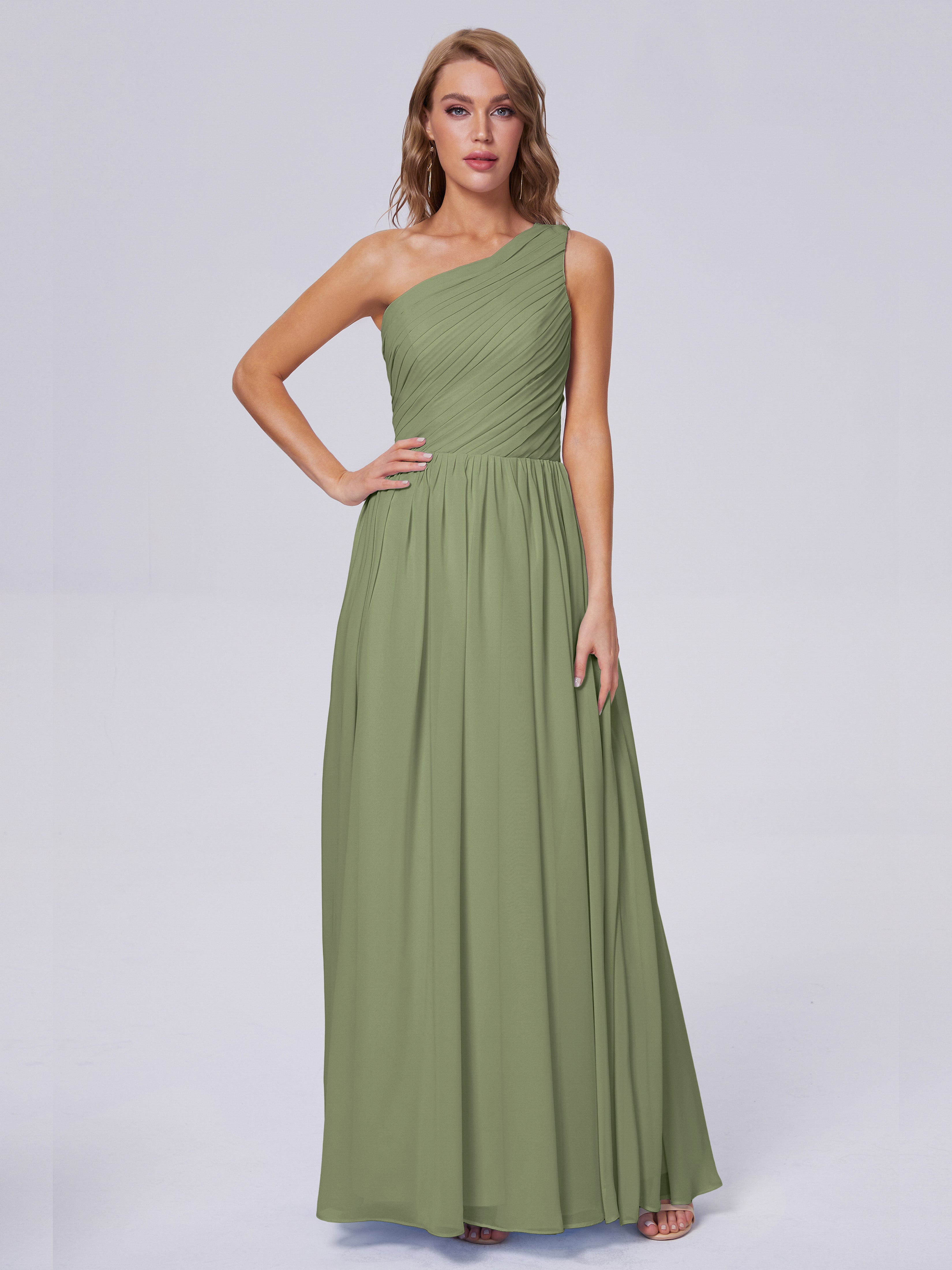 Paige Inexpensive One Shoulder Chiffon Bridesmaid Dresses