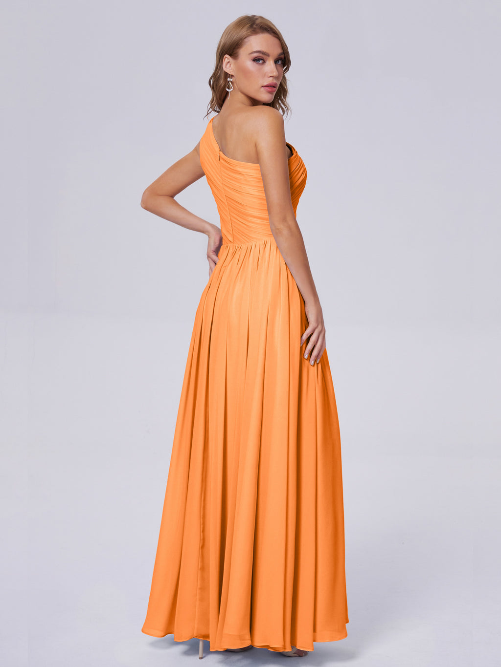 Paige Inexpensive One Shoulder Chiffon Bridesmaid Dresses