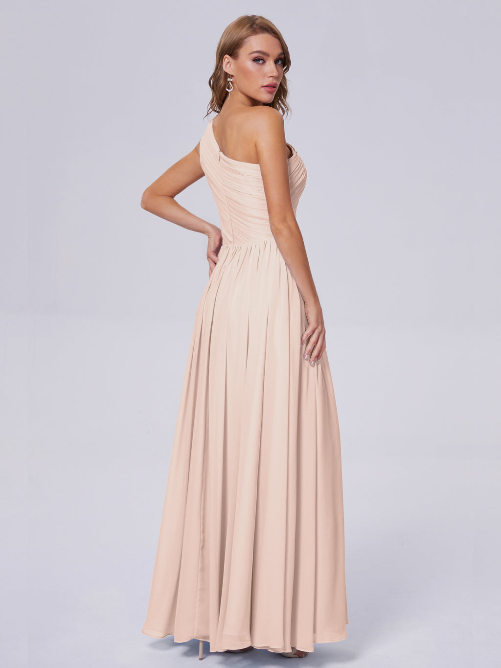 Paige Inexpensive One Shoulder Chiffon Bridesmaid Dresses