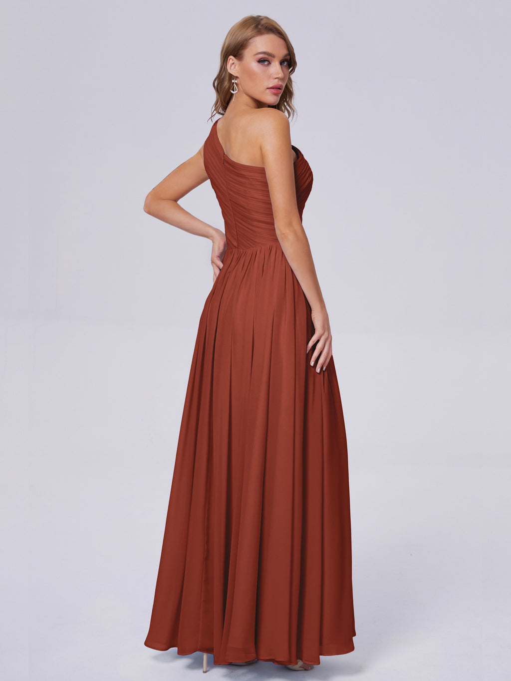 Paige Inexpensive One Shoulder Chiffon Bridesmaid Dresses