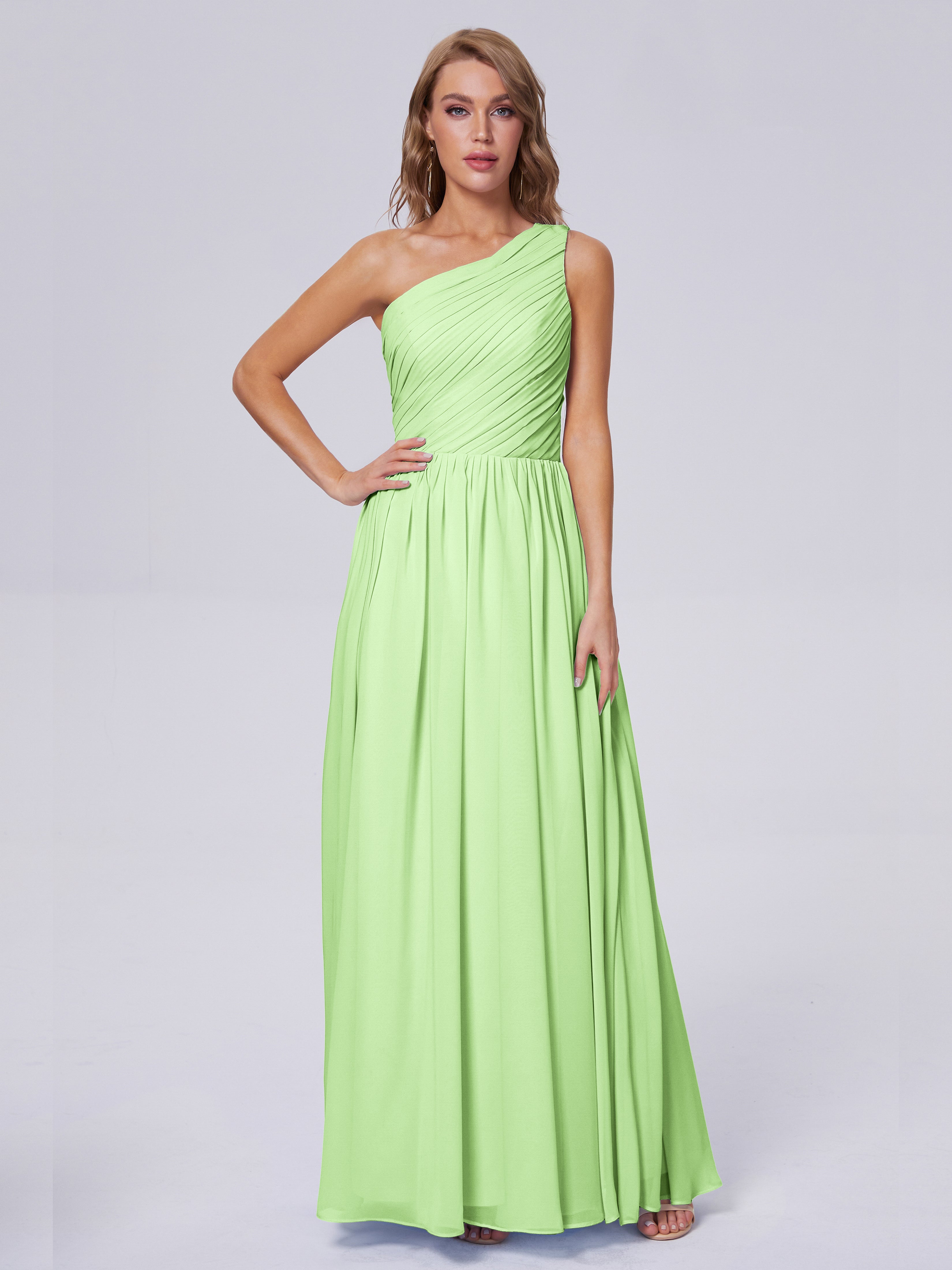 Paige Inexpensive One Shoulder Chiffon Bridesmaid Dresses