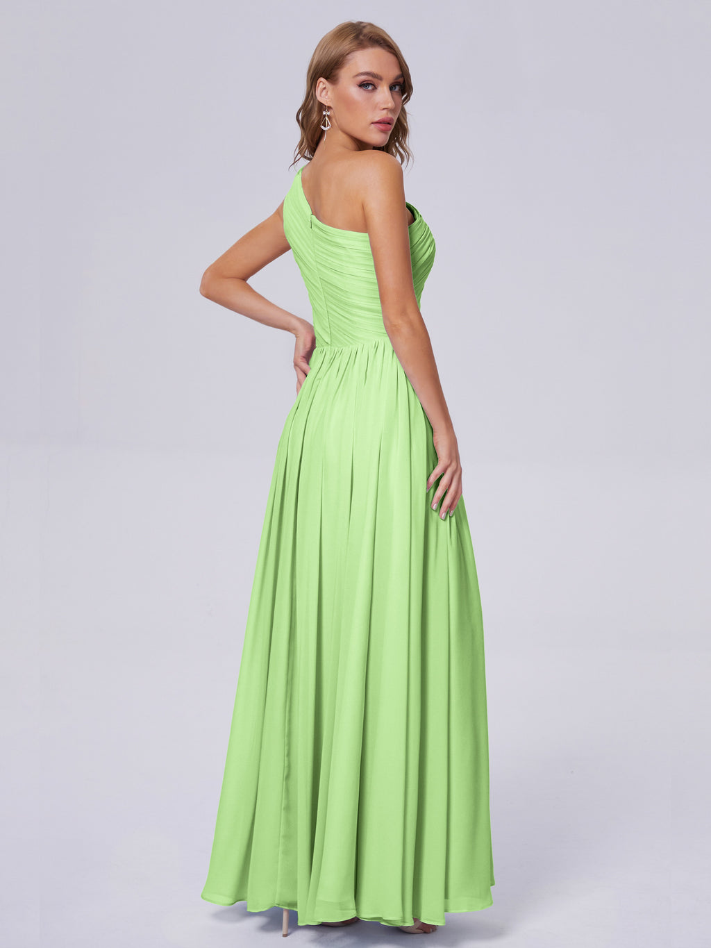 Paige Inexpensive One Shoulder Chiffon Bridesmaid Dresses