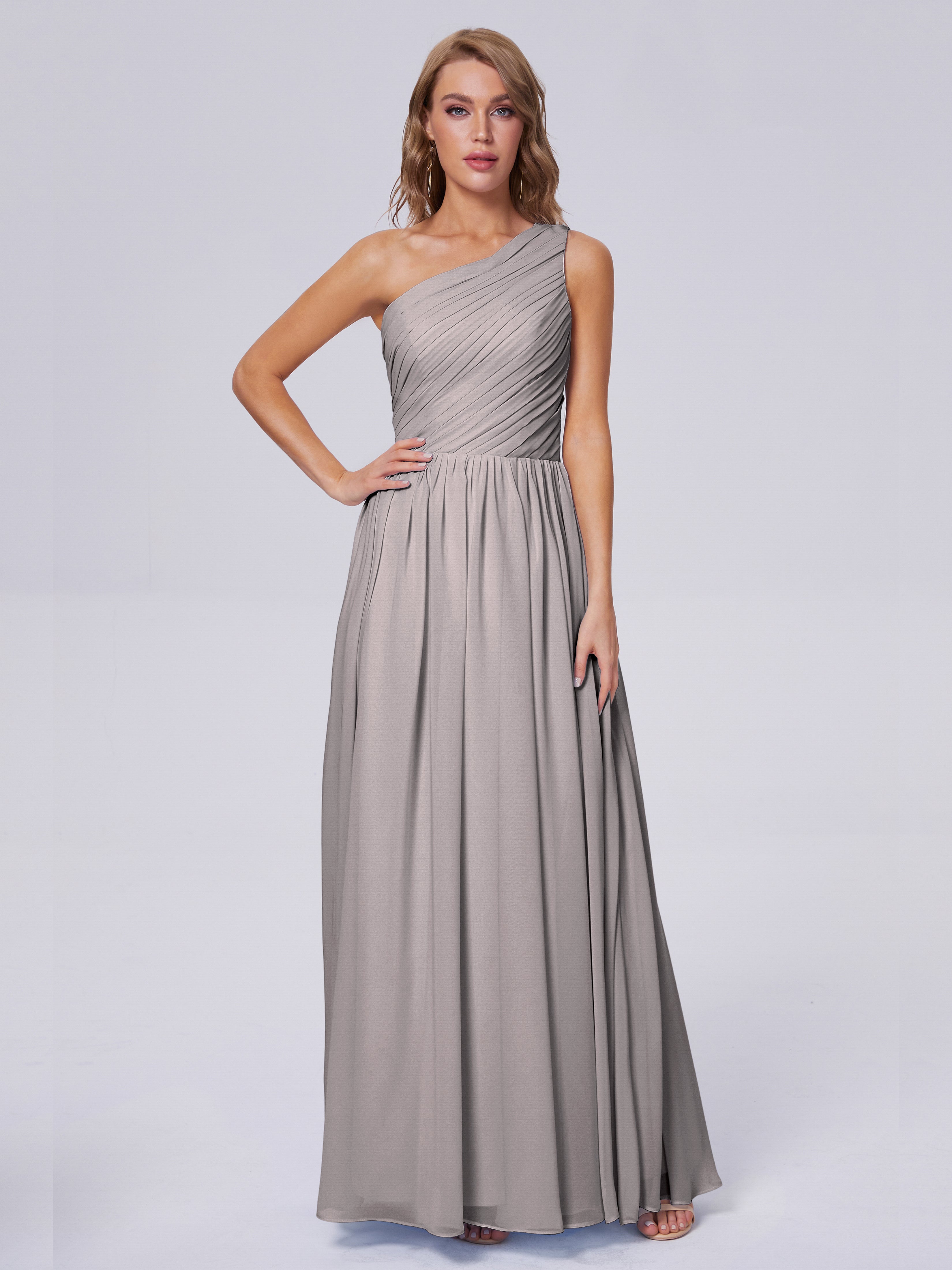 Paige Inexpensive One Shoulder Chiffon Bridesmaid Dresses