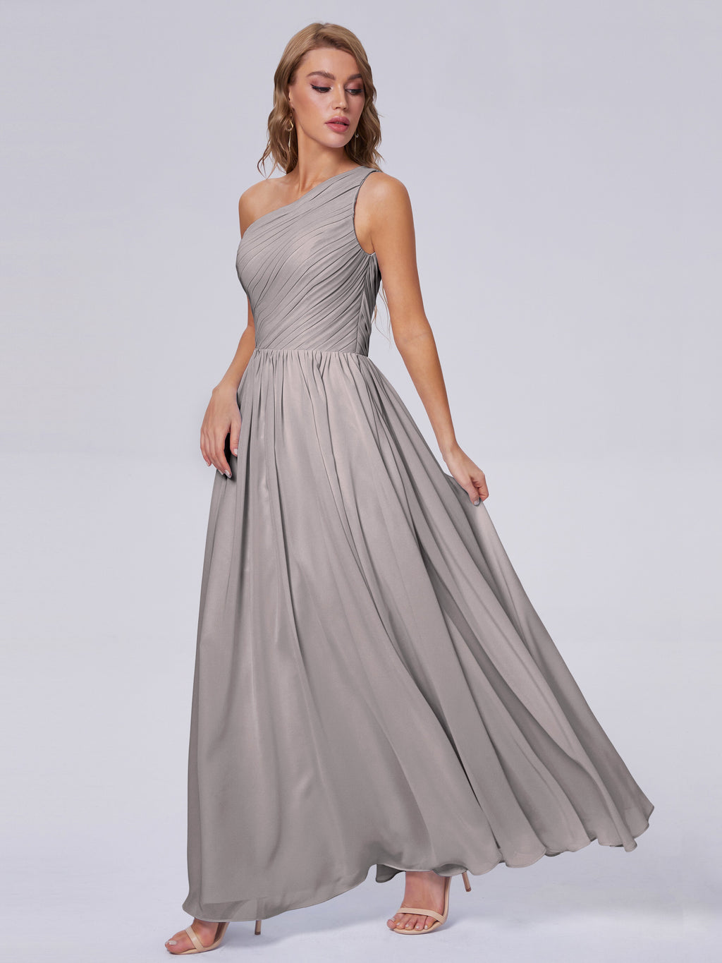 Paige Inexpensive One Shoulder Chiffon Bridesmaid Dresses
