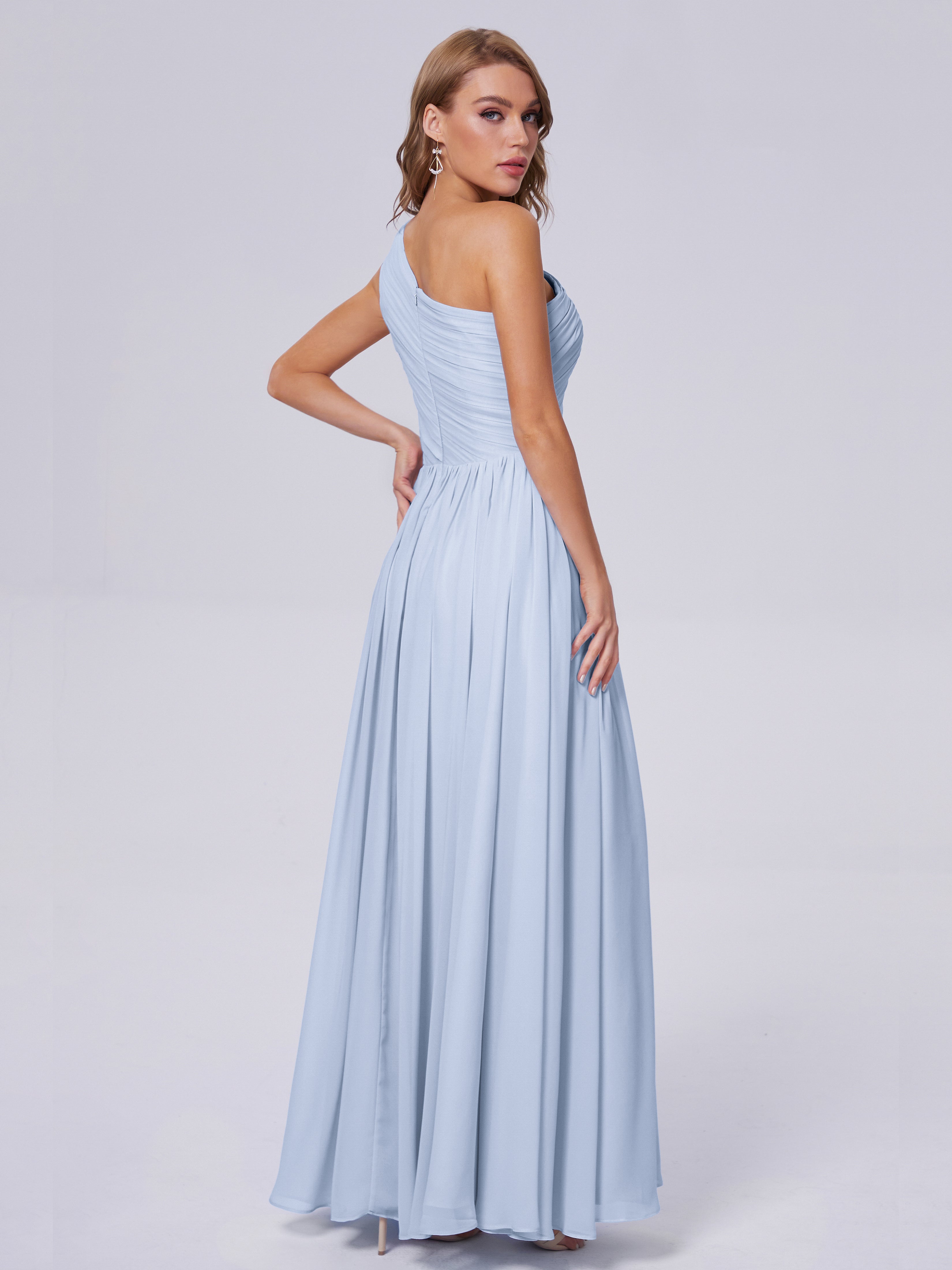 Paige Inexpensive One Shoulder Chiffon Bridesmaid Dresses