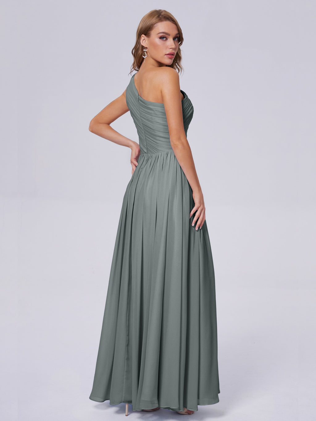 Paige Inexpensive One Shoulder Chiffon Bridesmaid Dresses