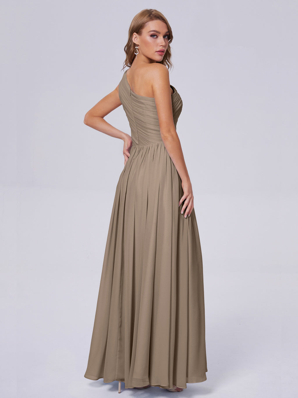 Paige Inexpensive One Shoulder Chiffon Bridesmaid Dresses