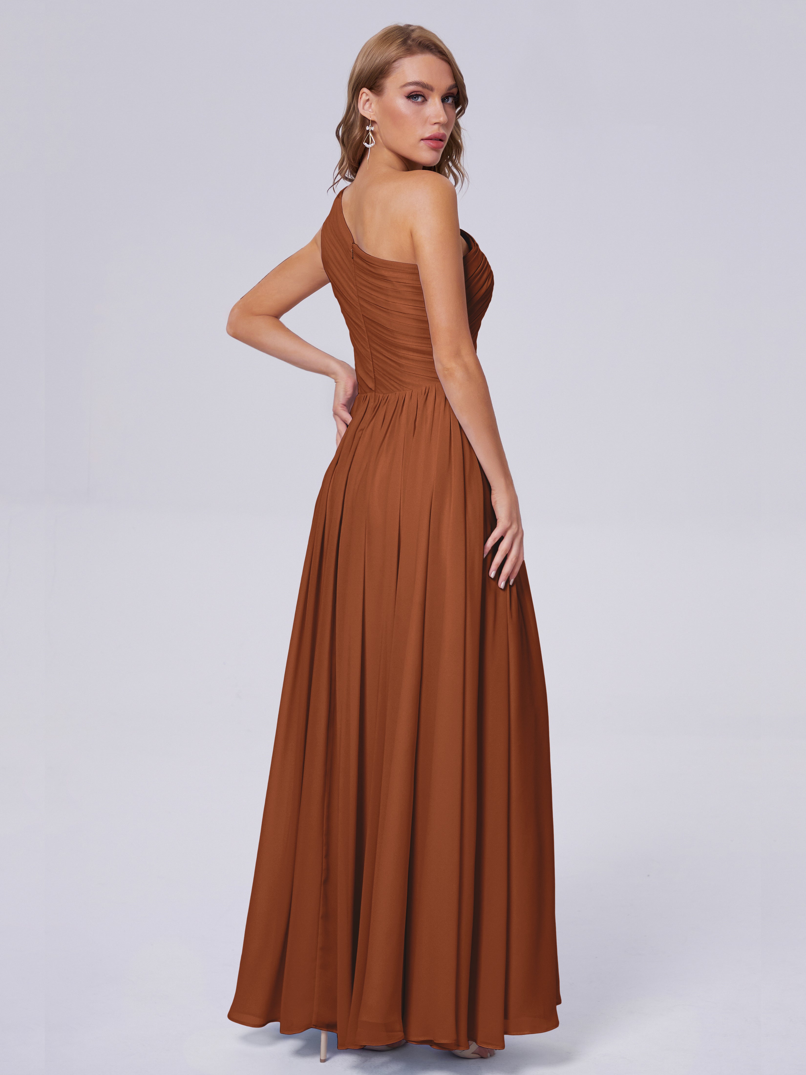 Paige Inexpensive One Shoulder Chiffon Bridesmaid Dresses