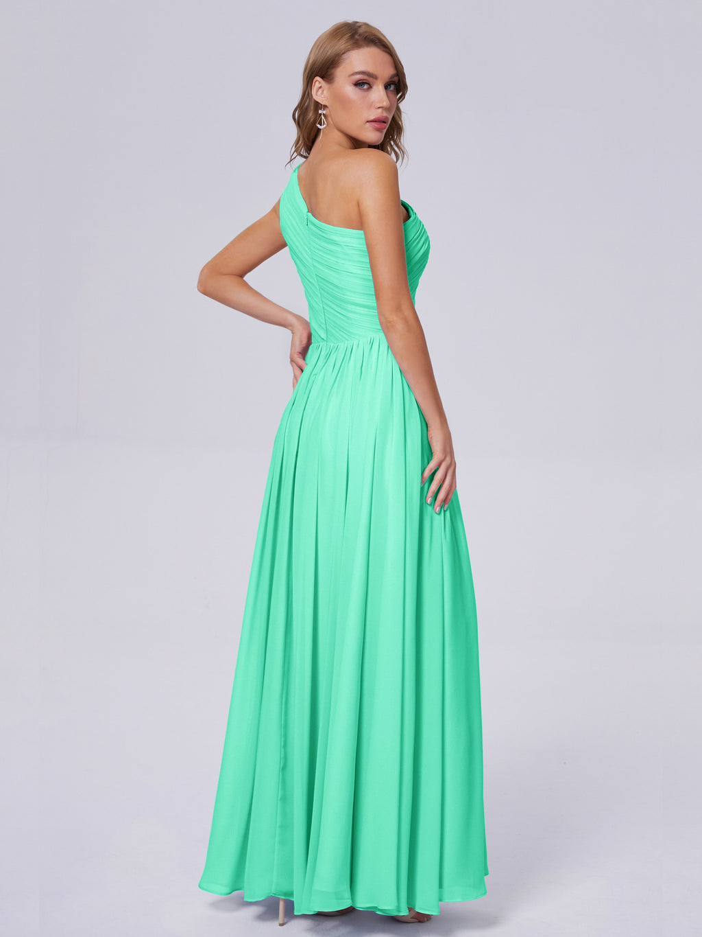 Paige Inexpensive One Shoulder Chiffon Bridesmaid Dresses