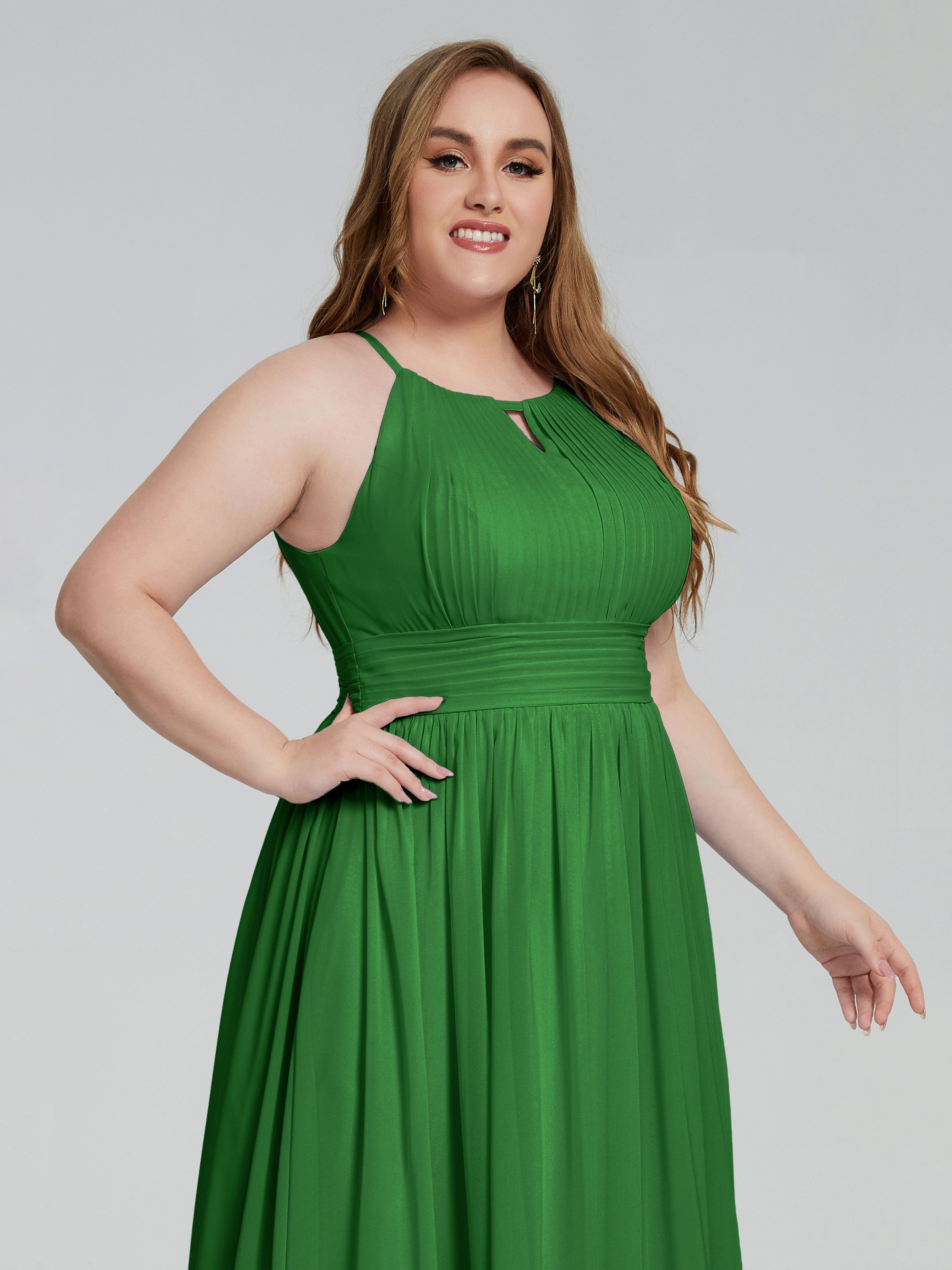 Payton Gorgeous Halter Plus Size Long Bridesmaid Dresses