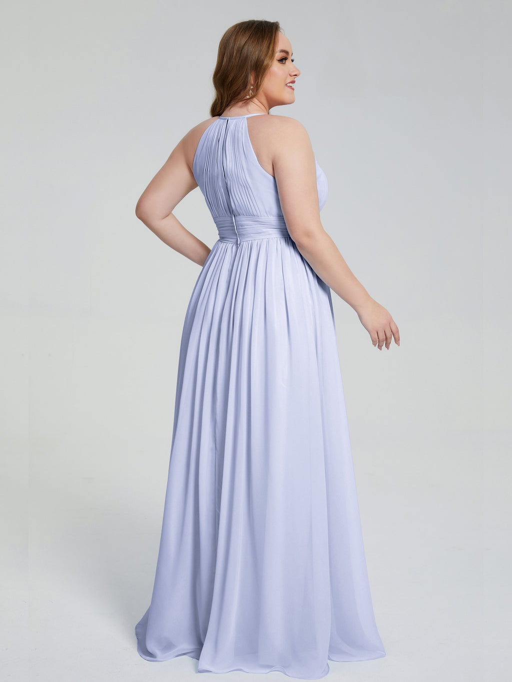 Payton Gorgeous Halter Plus Size Long Bridesmaid Dresses