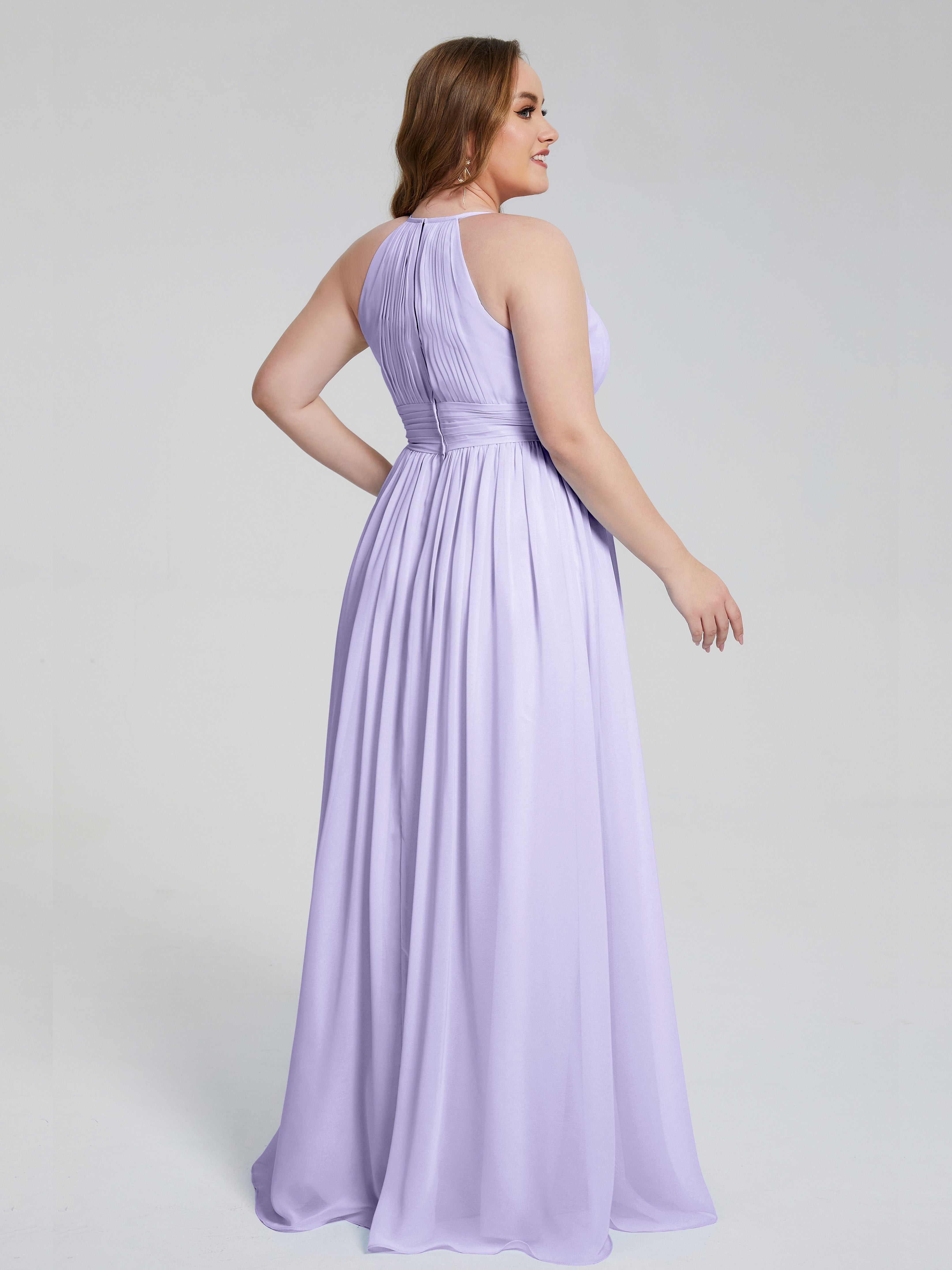 Payton Gorgeous Halter Plus Size Long Bridesmaid Dresses